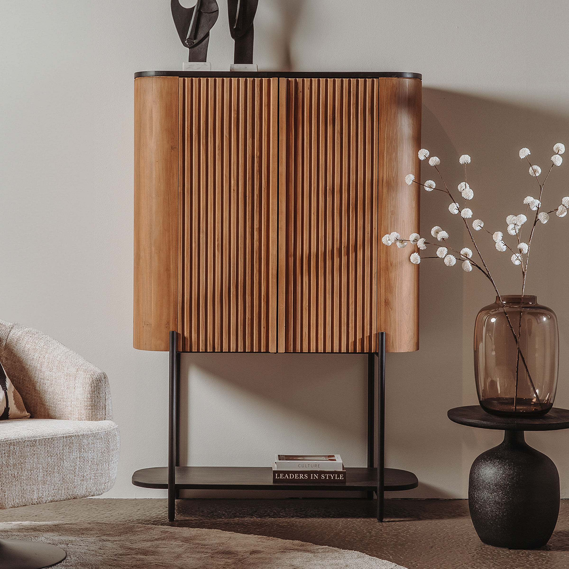 Tower Living Opbergkast Palazzo Teakhout, 160 x 105cm - Bruin - 9503669433314