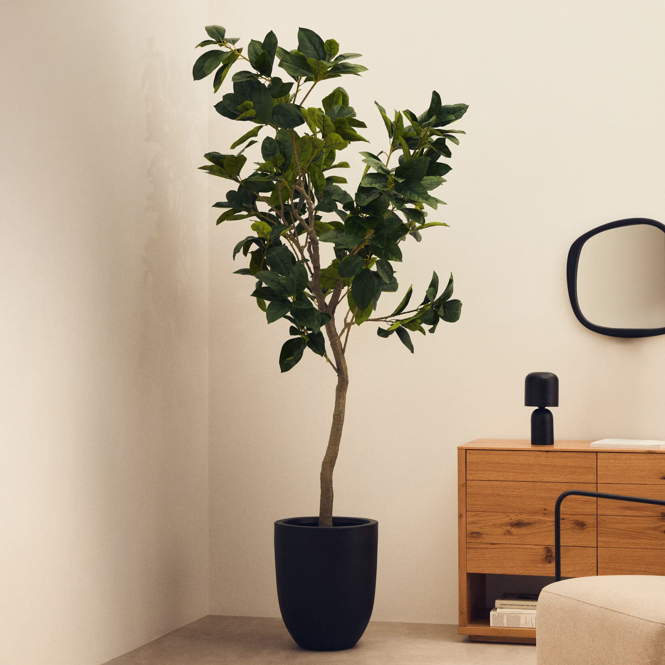 Kave Home Kunstplant Ficus 210cm hoog, excl. sierpot - Groen - 8433840906362