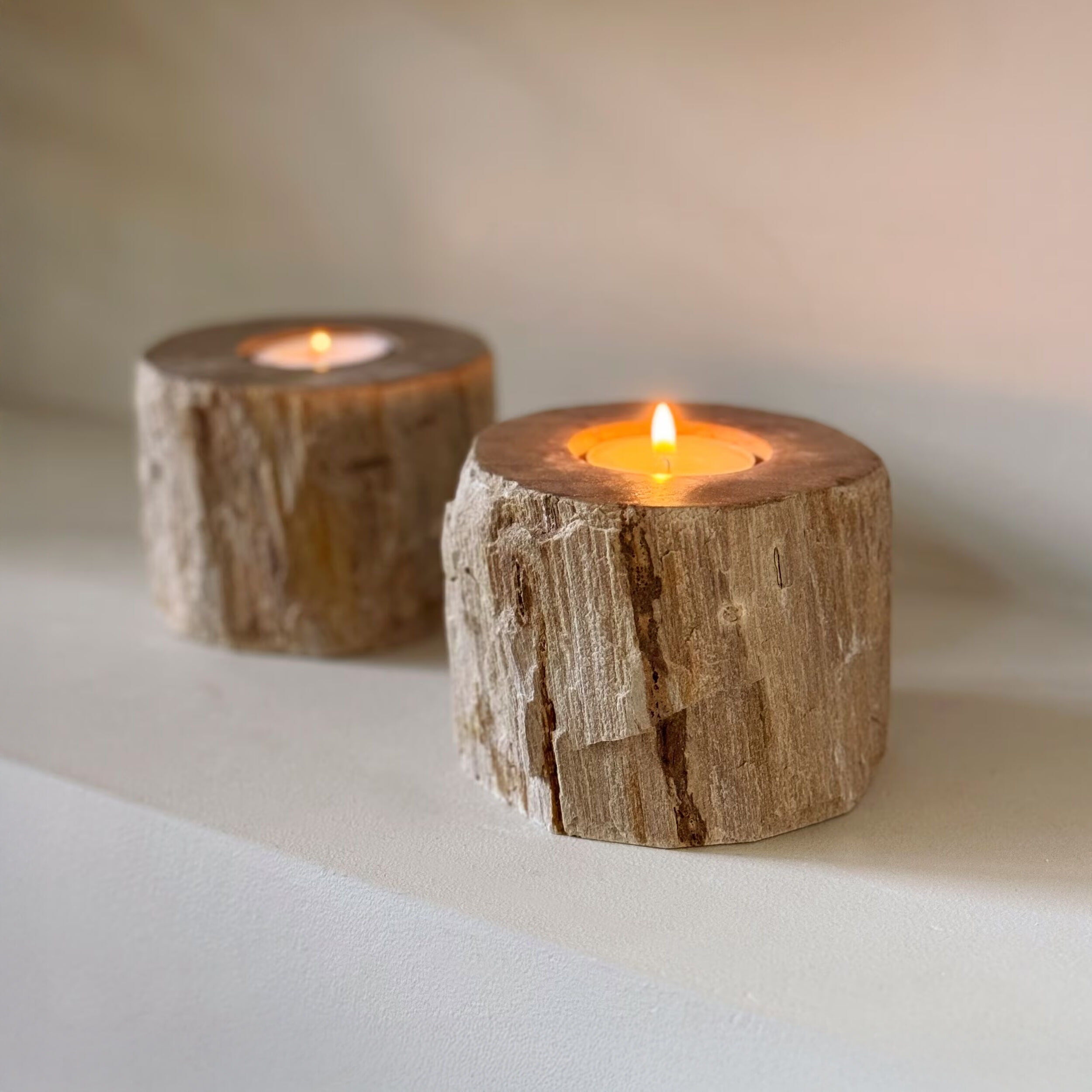 MUST Living Kaarshouder Fossil Set van 2 stuks - Beige - 8720146510301