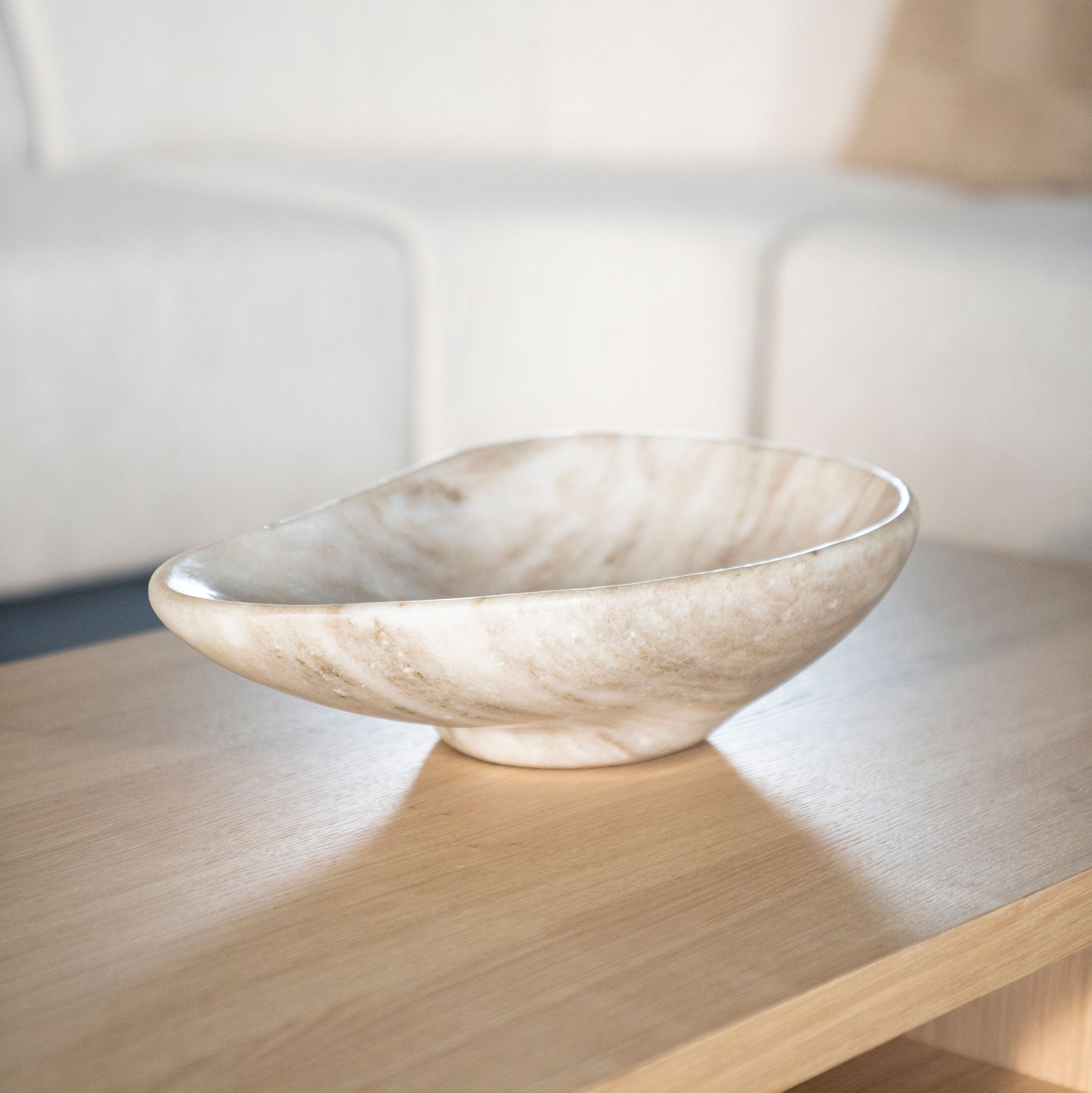 By-Boo Schaal Grigio Marmer, 43 x 27cm - Beige - 8720874590521