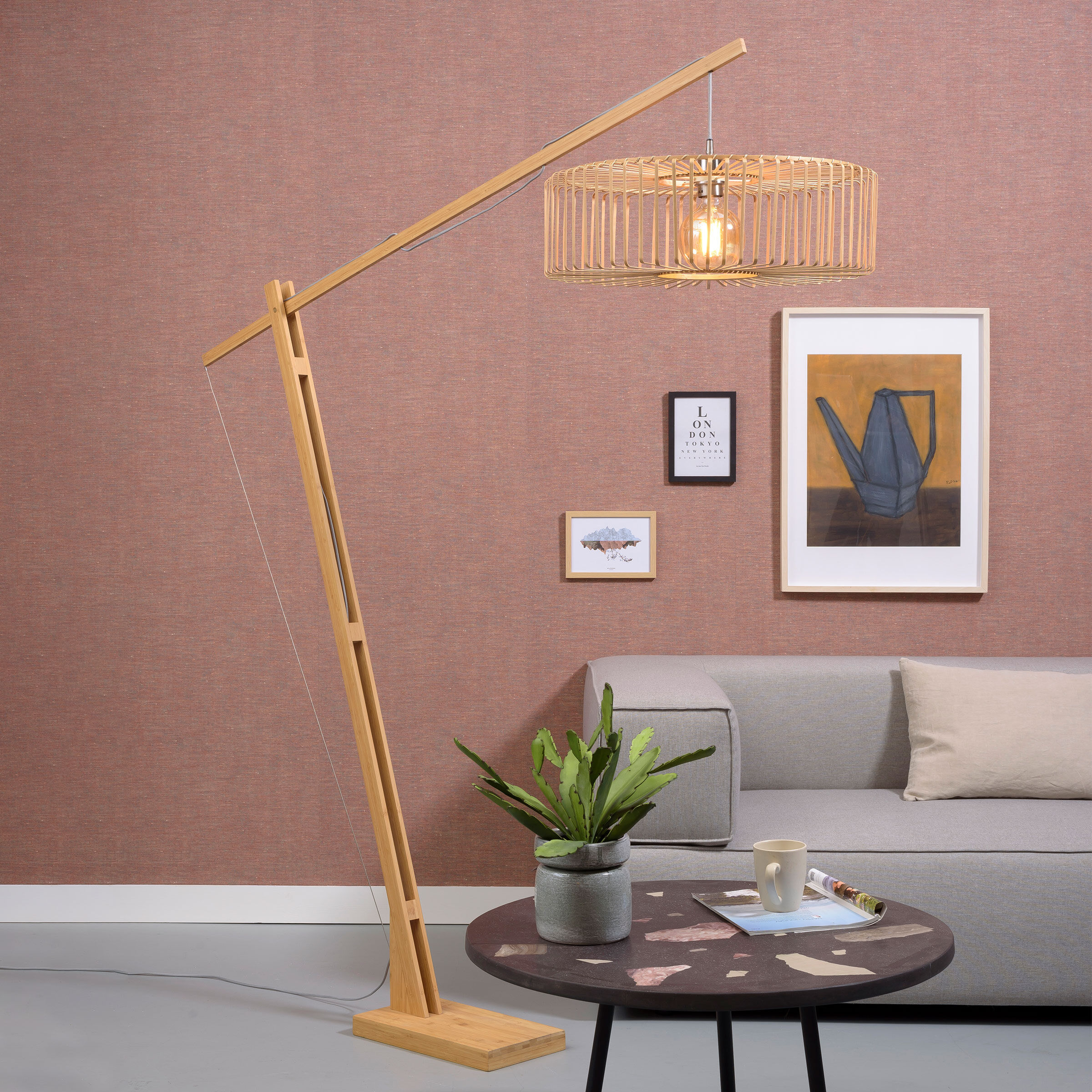 GOOD&MOJO Vloerlamp Bromo Large, Bamboe - Naturel - 8716248085953
