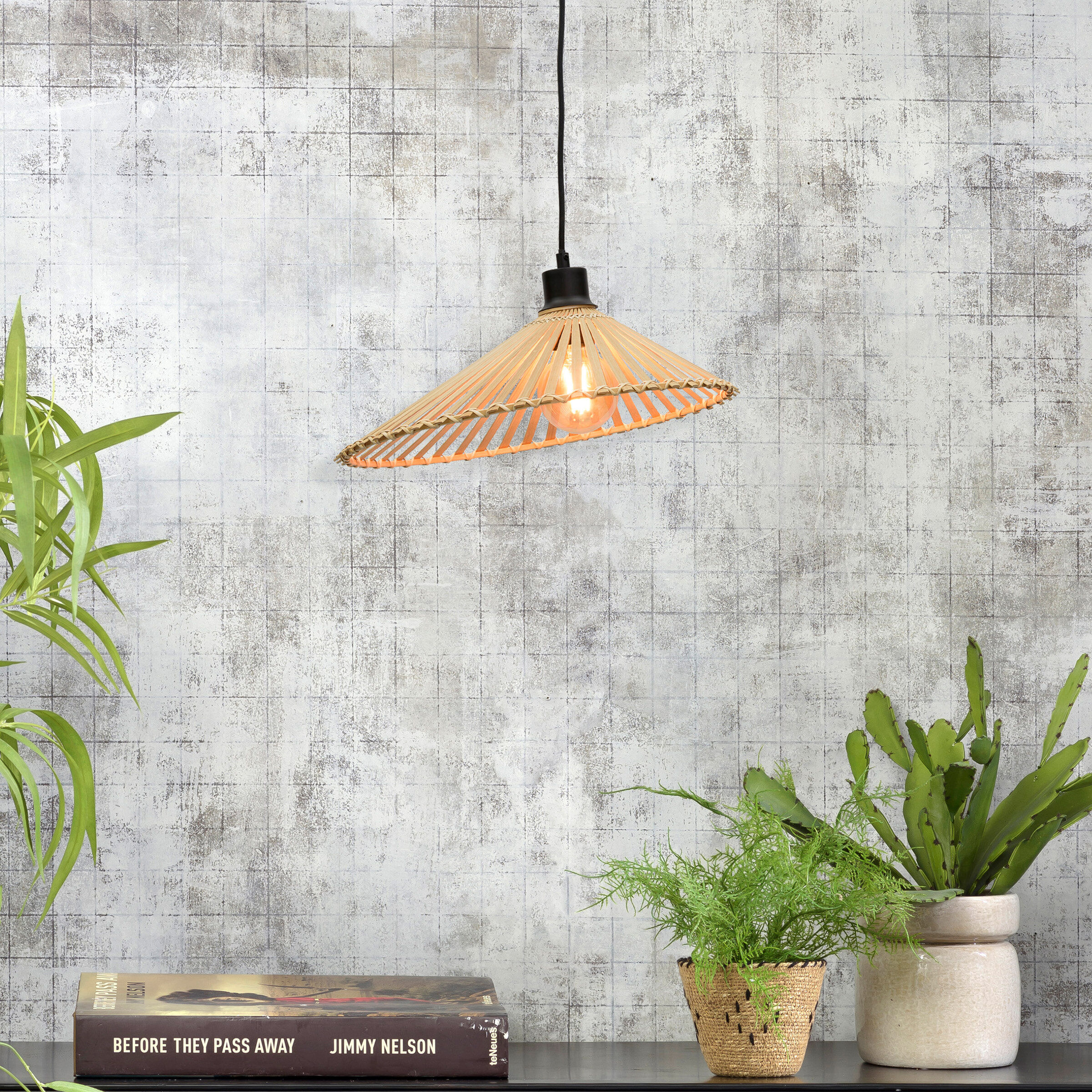 GOOD&MOJO Hanglamp Bromo 40cm, Bamboe - Naturel - 8716248086660
