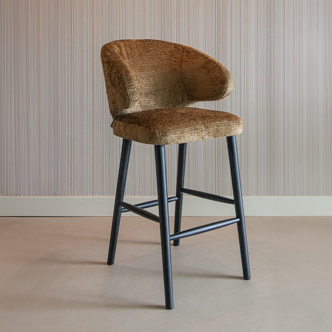 Richmond Barstoel Indigo Triangle - Goud (zithoogte 76cm) - 8721009407837