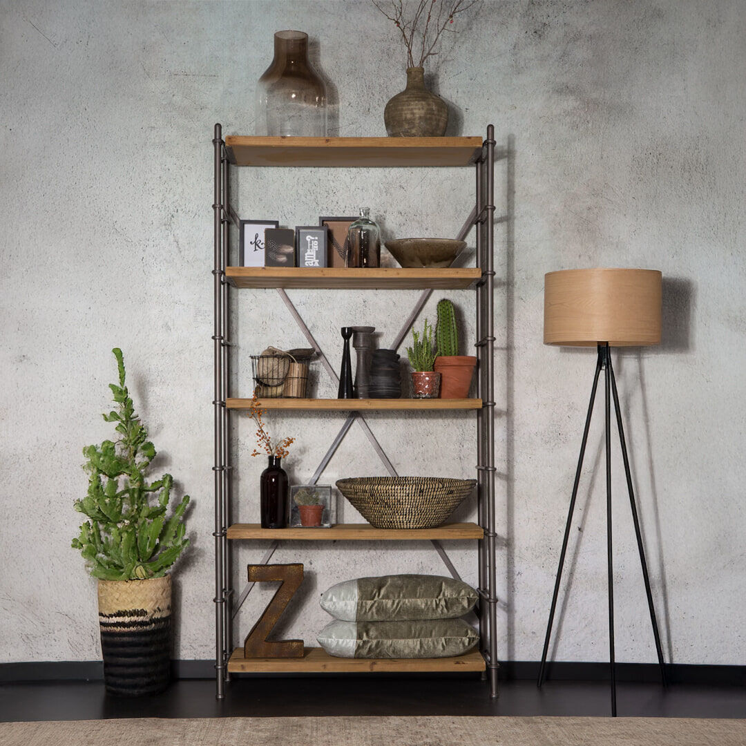 Dutchbone Wandrek Iron 200 x 100cm - Hout - 8718548023321