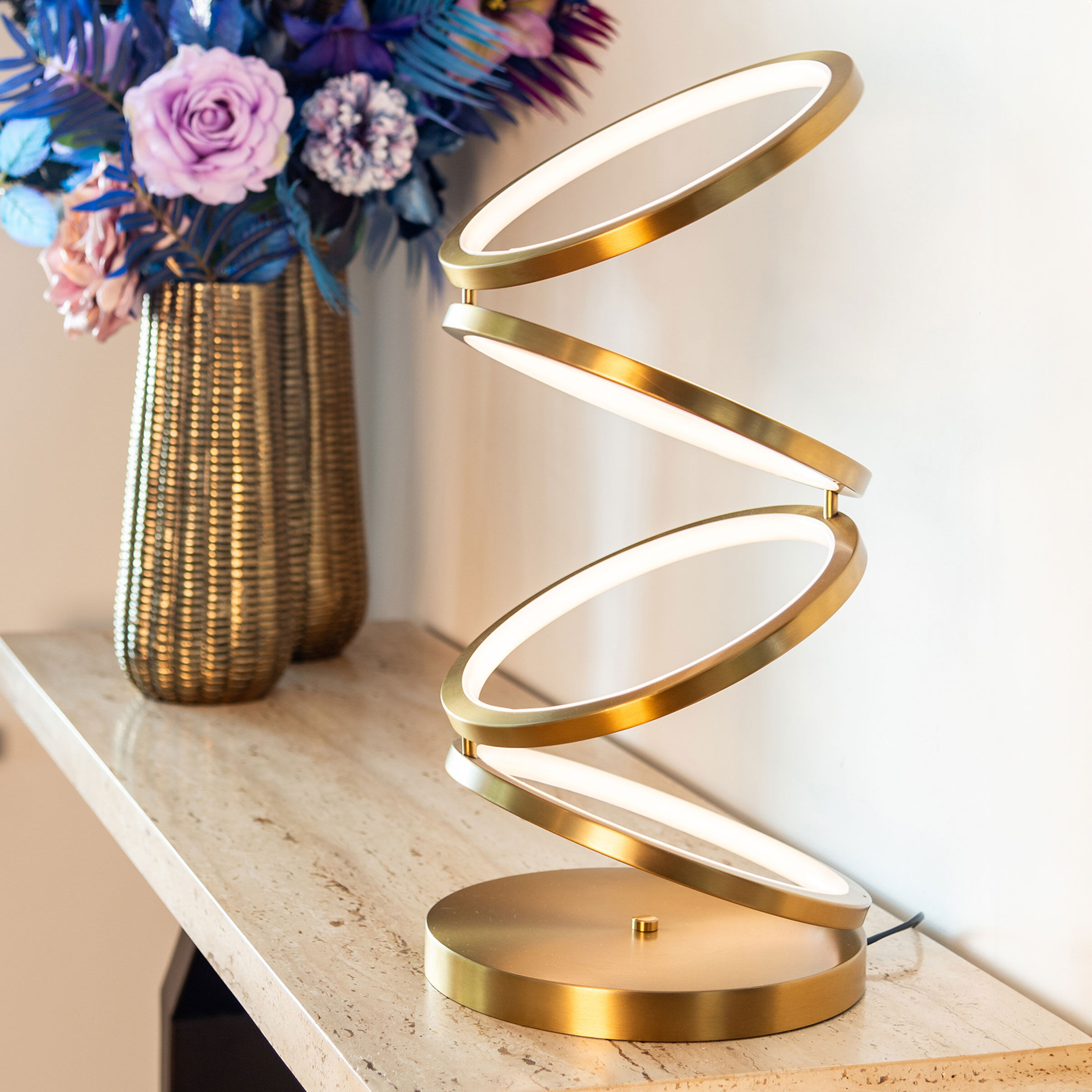 Richmond Tafellamp Jaimin 53cm hoog - Brushed Gold - 8720621691556