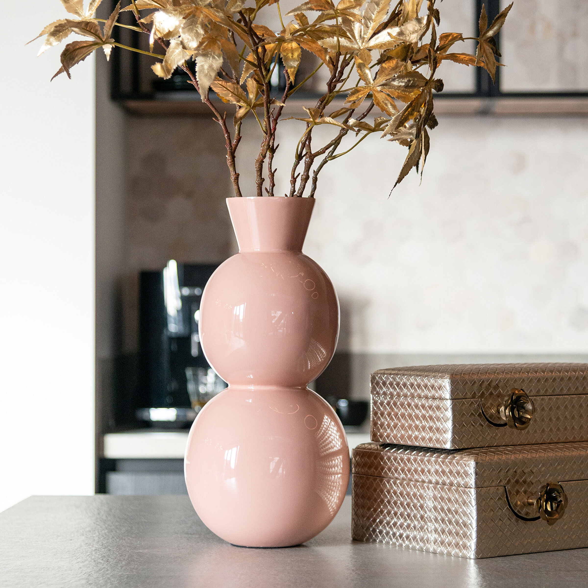 Richmond Vaas Jared 37cm hoog - Roze - 8720621696926