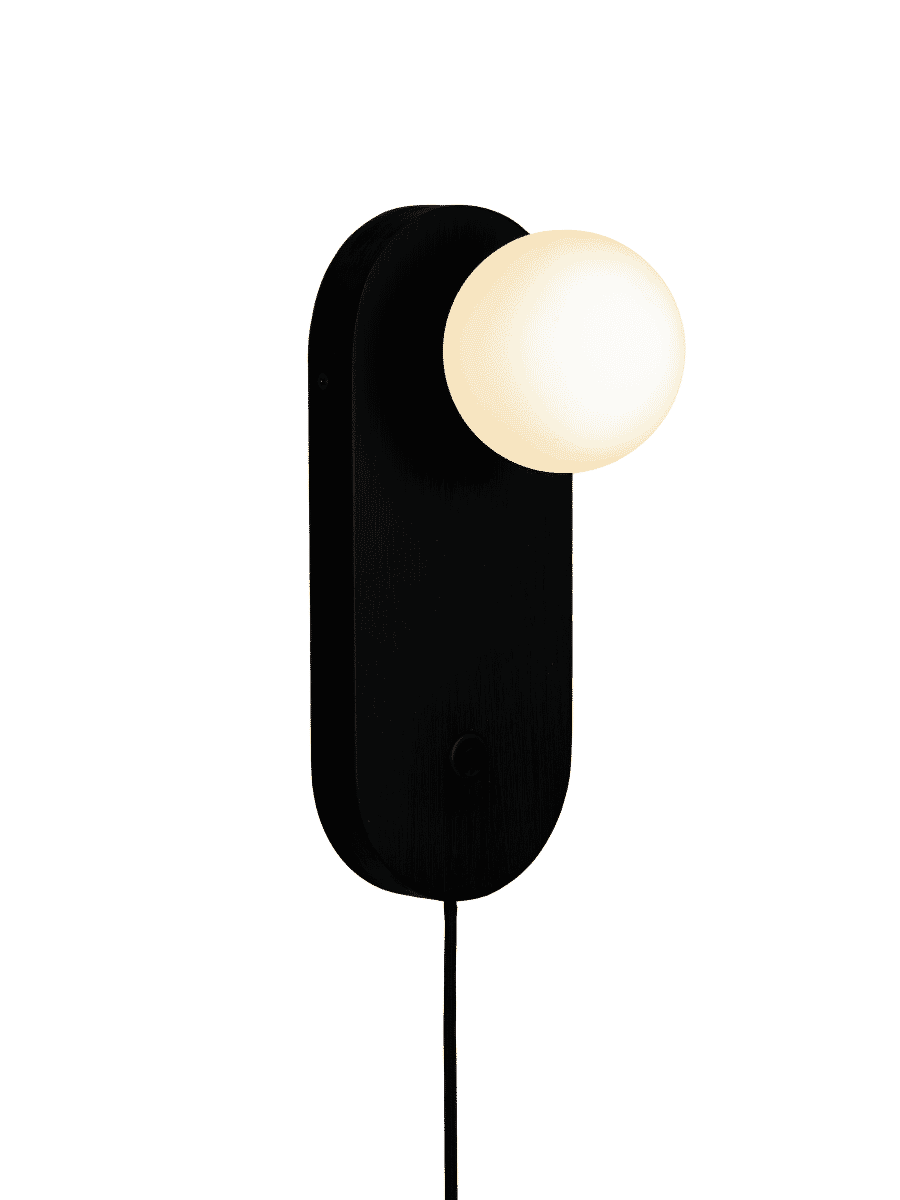 GOOD&MOJO Wandlamp Java Bamboe en glas - Zwart - 8716248100007