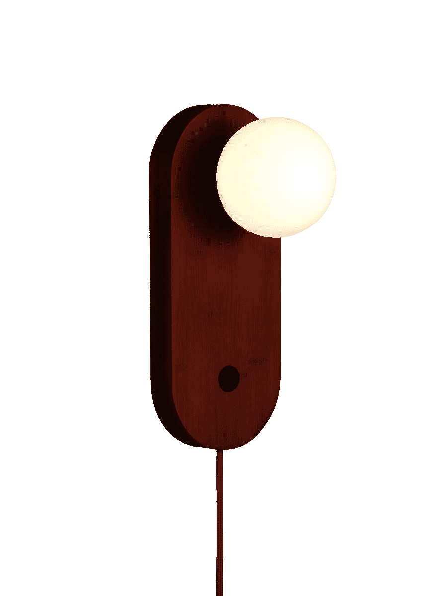 GOOD&MOJO Wandlamp Java Bamboe en glas - Bruin - 8716248100014