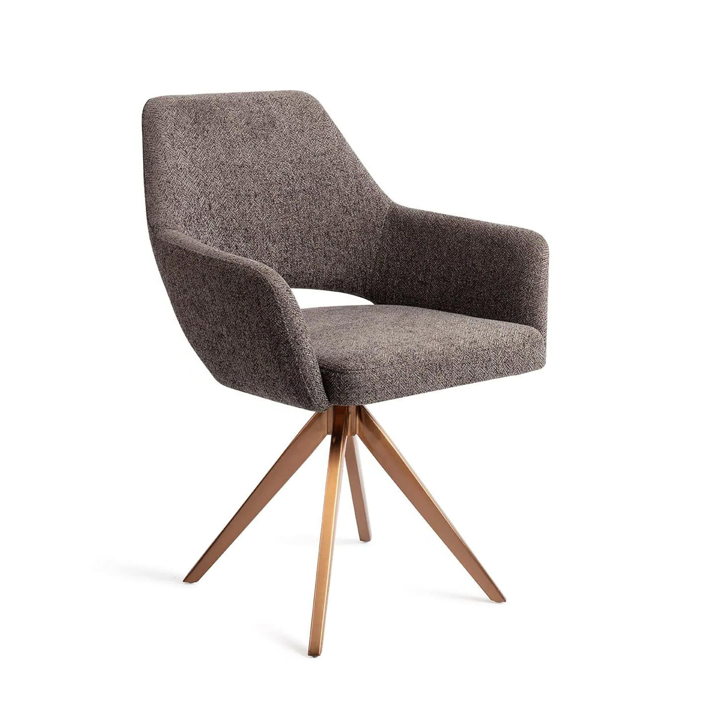 Jesper Home Eetkamerstoel Yanai Turn Rose Gold - Amazing Grey - 7446000457421