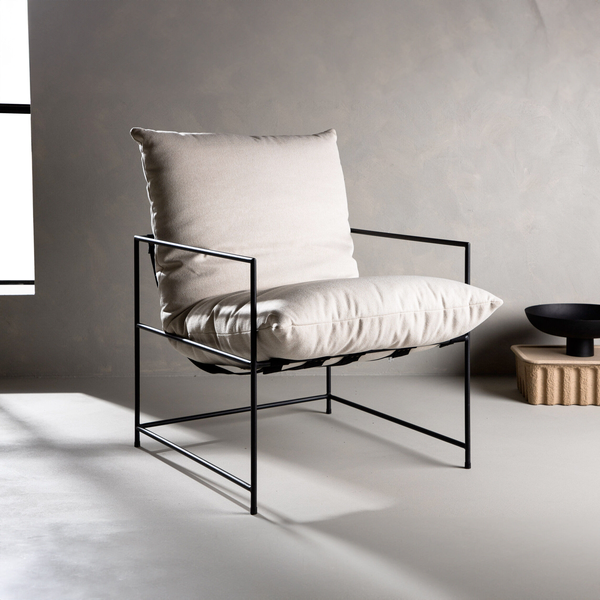 Nohr Fauteuil Julieanna Linnen - Wit - 7340206963673