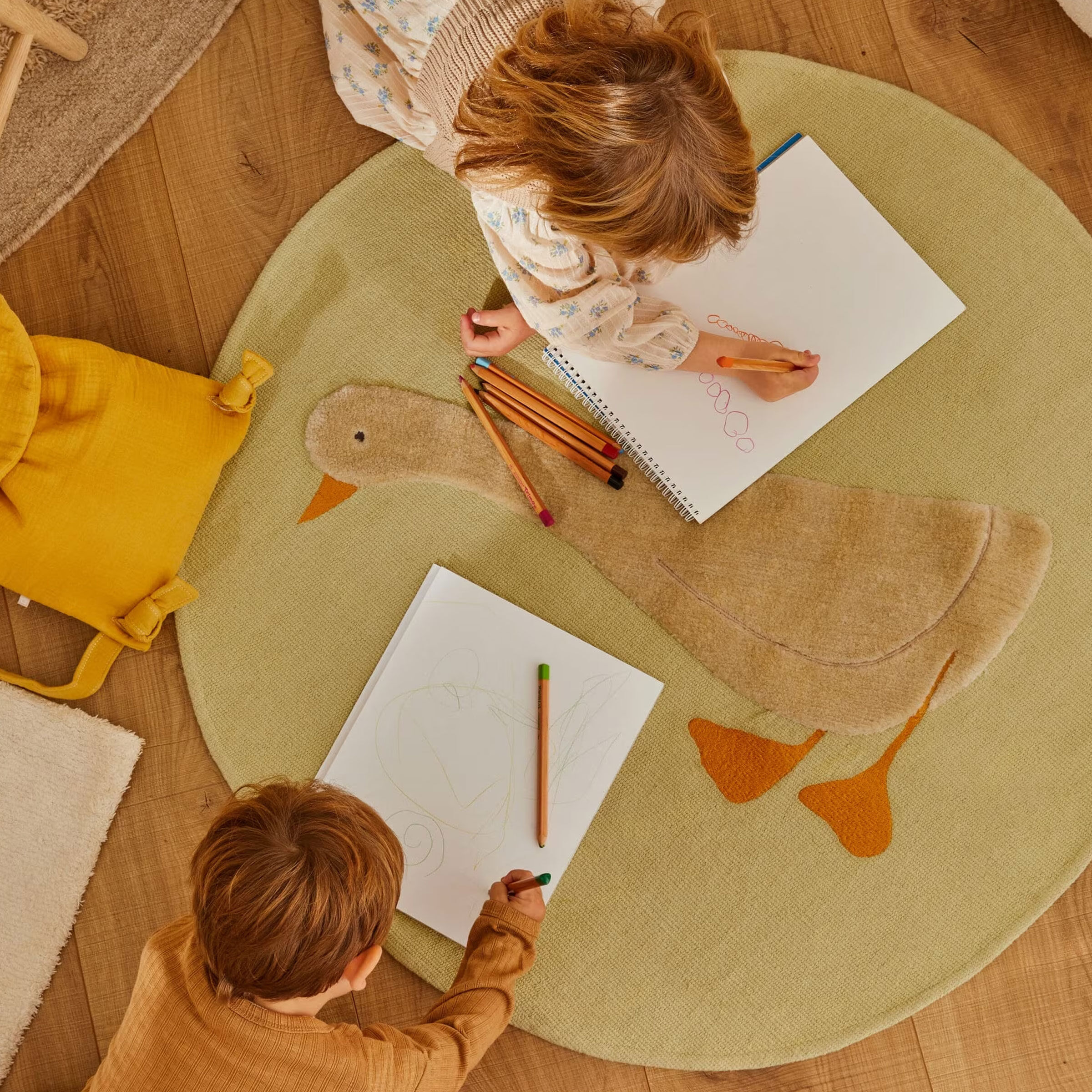 Kave Home Rond Vloerkleed Milu 100cm - Groen - 8433840956398