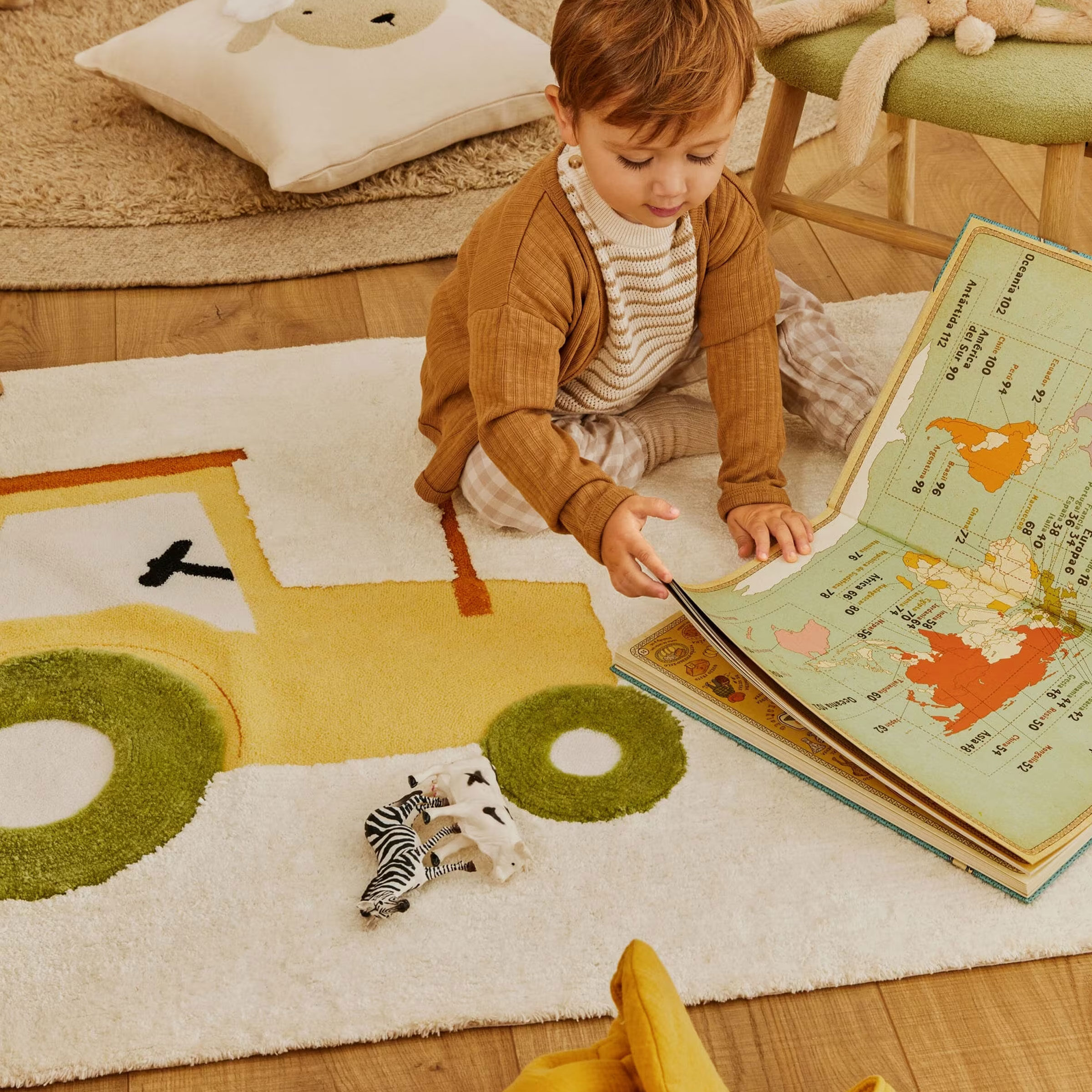 Kave Home Vloerkleed Pecky 90 x 150cm - Wit - 8433840956282