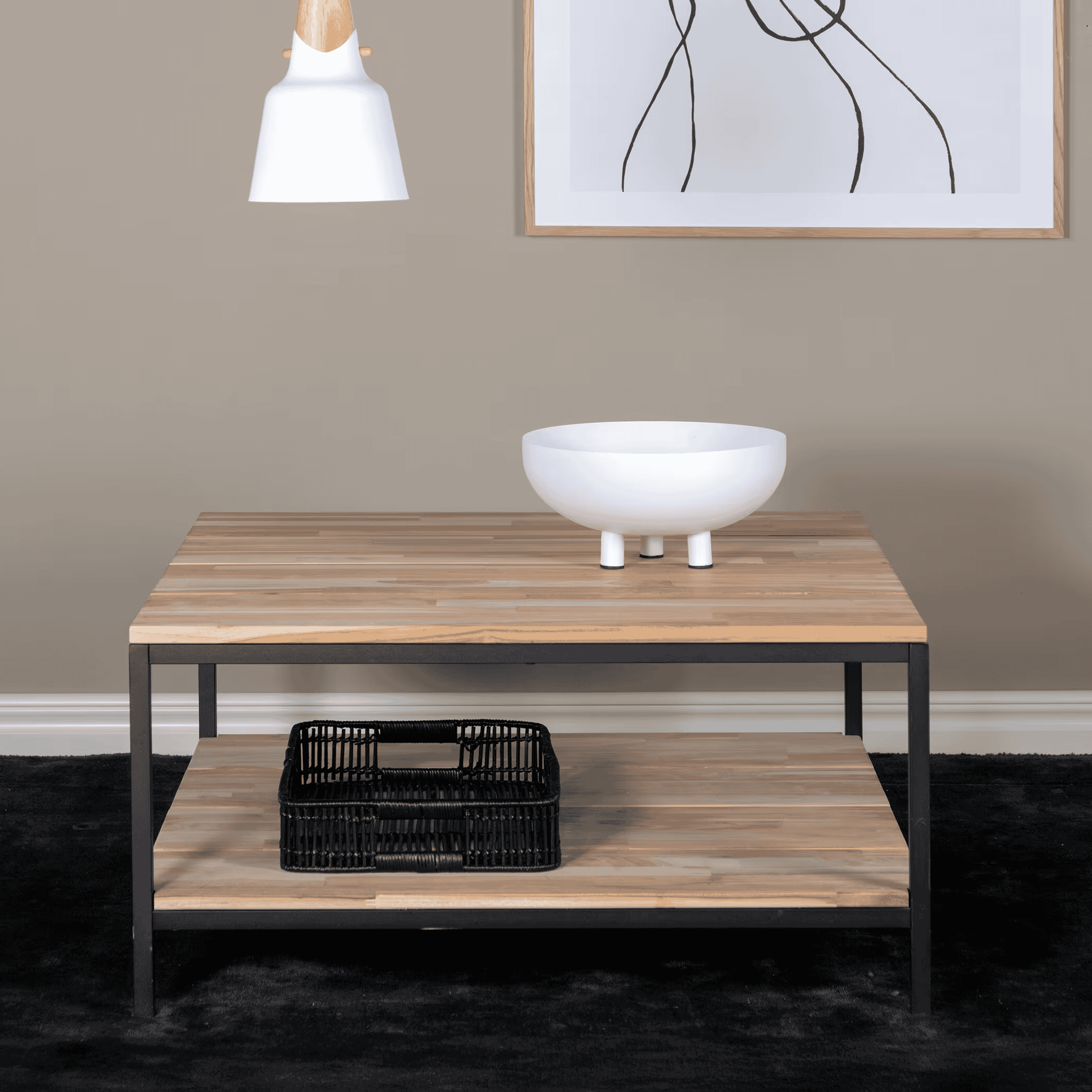 Nohr Salontafel Michaele Teakhout, 80 x 80cm - Naturel - Vierkant - 7350107084322