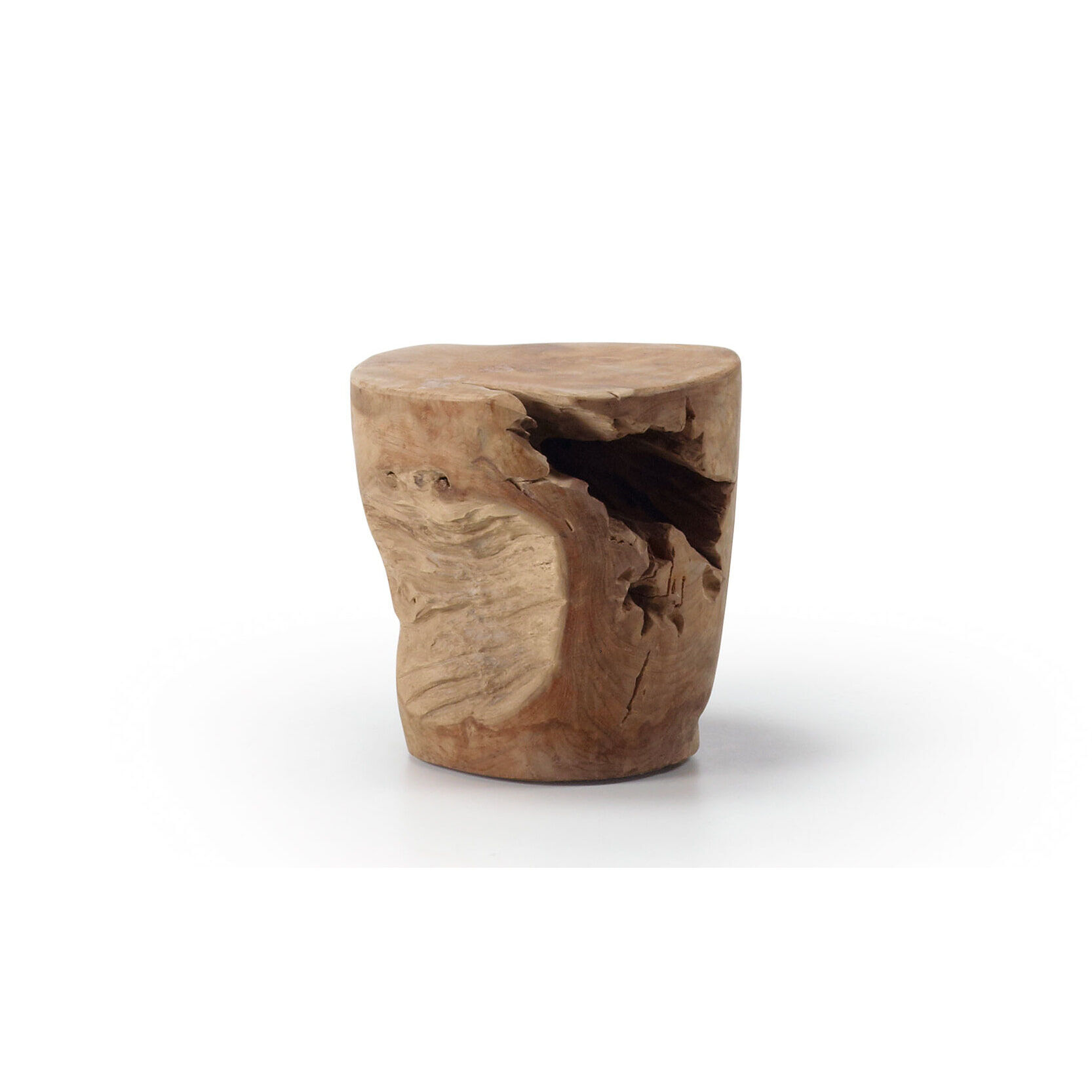 Kave Home Bijzettafel Tropicana - Bruin - Rond - 8433840052830