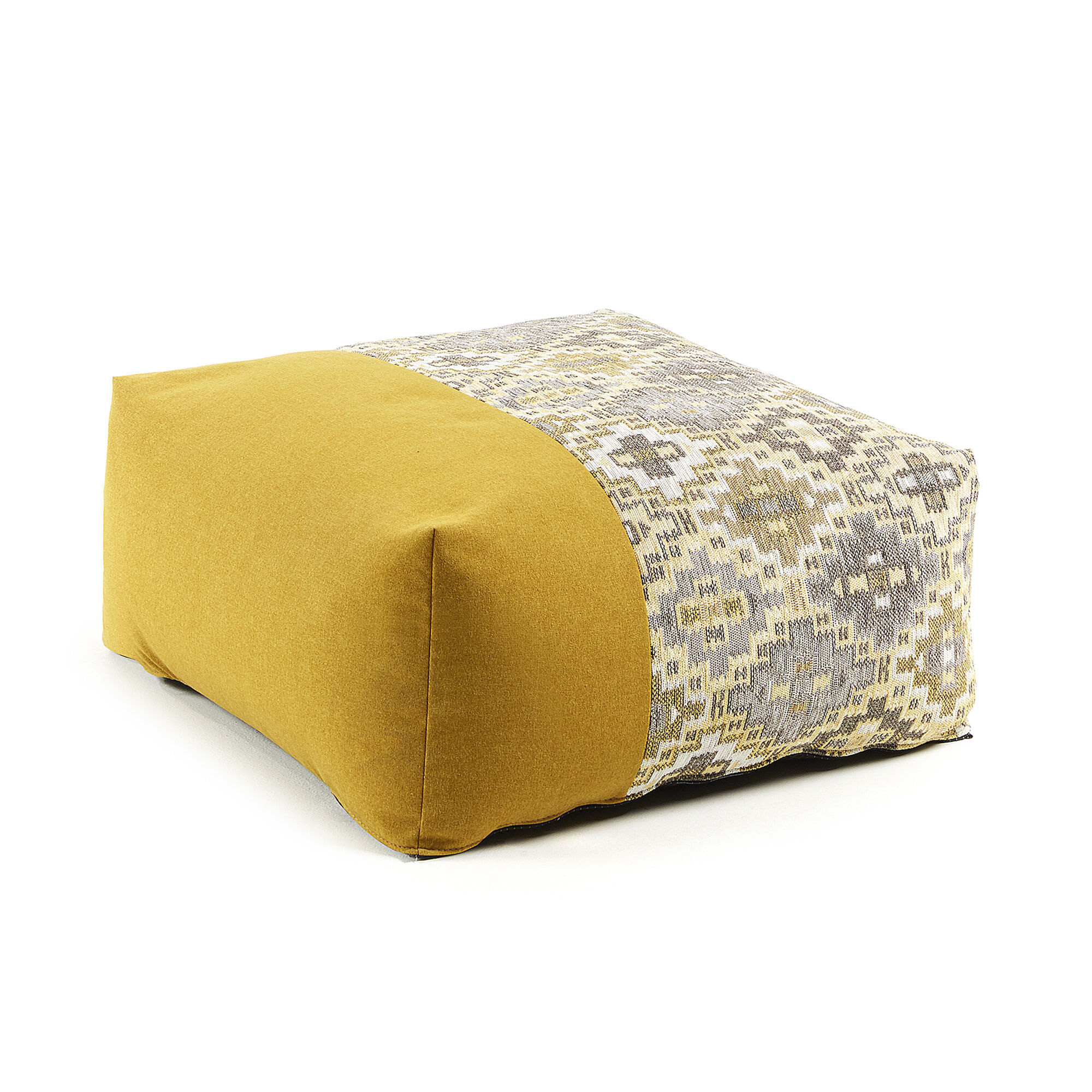 Kave Home Poef Nazca 70cm - Mosterdgeel - 8433840470467