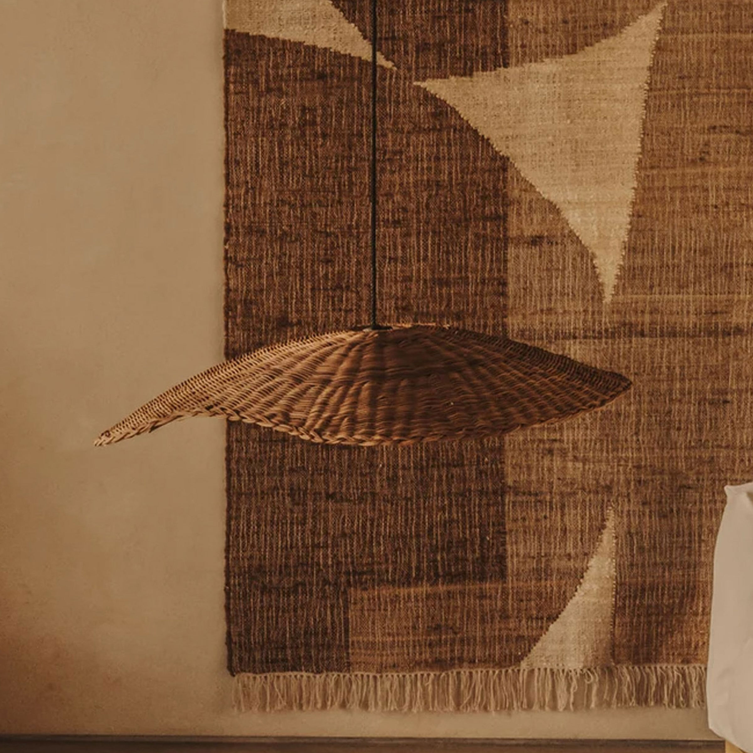 Kave Home Lampenkap Bisbal Rotan, Ø80cm (excl. fitting) - Naturel - 8433840791913