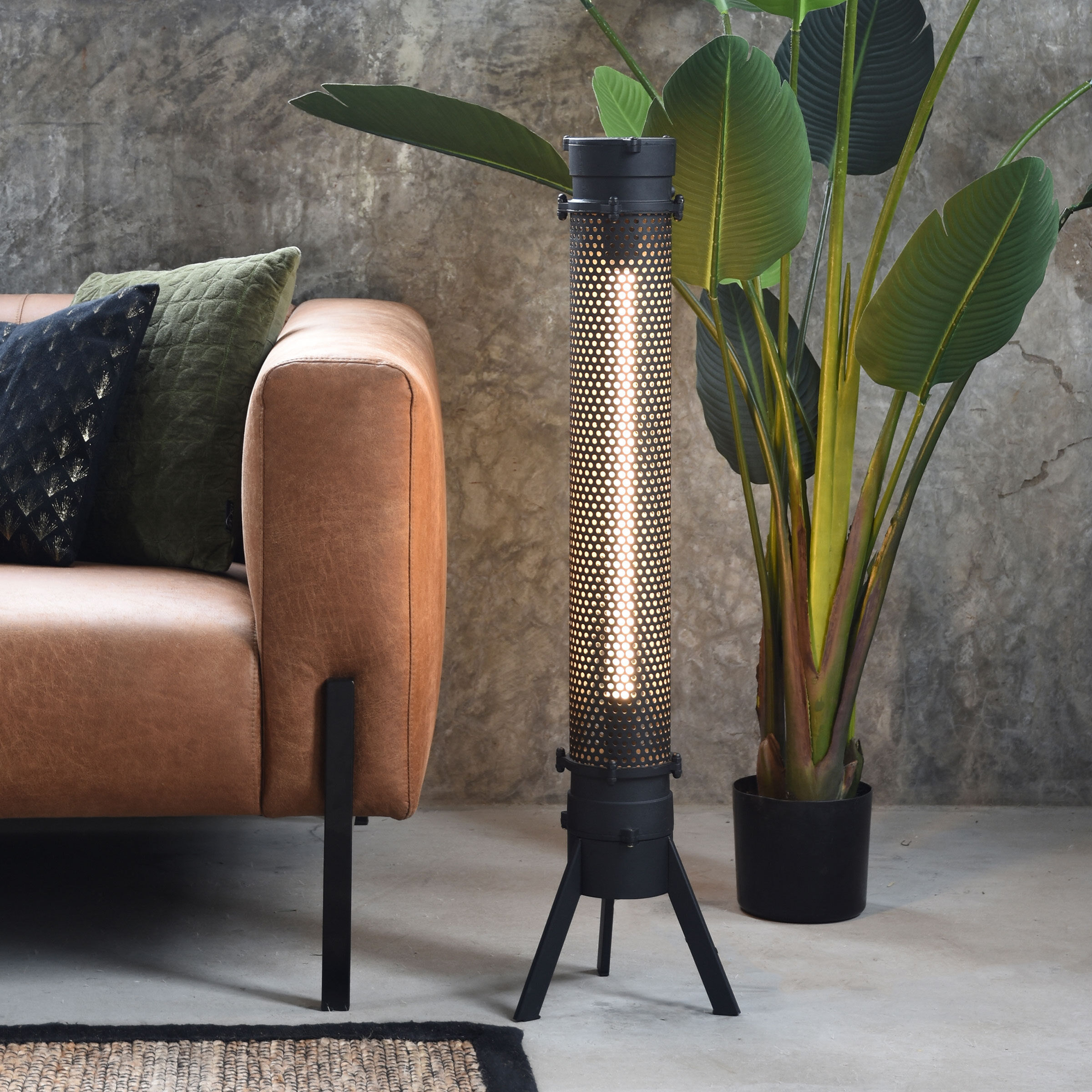 LABEL51 Tafellamp Tube, Metaal, 93cm - Zwart - 8718885274974