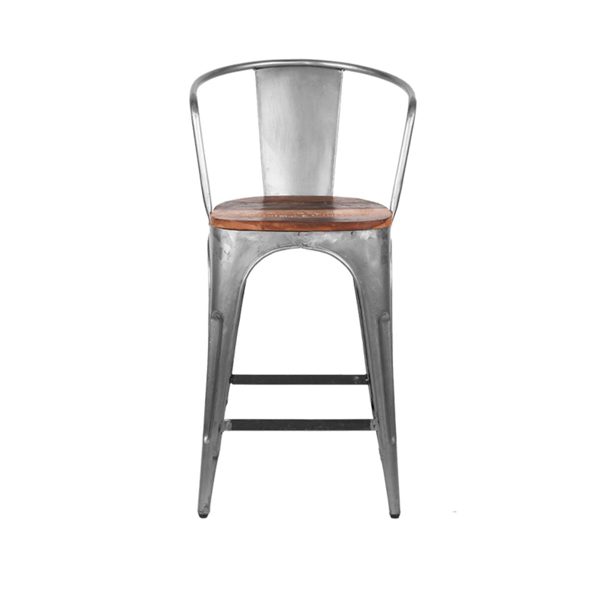 LABEL51 barkruk Bombay (zithoogte 63cm) - Zilver - 8720195411574
