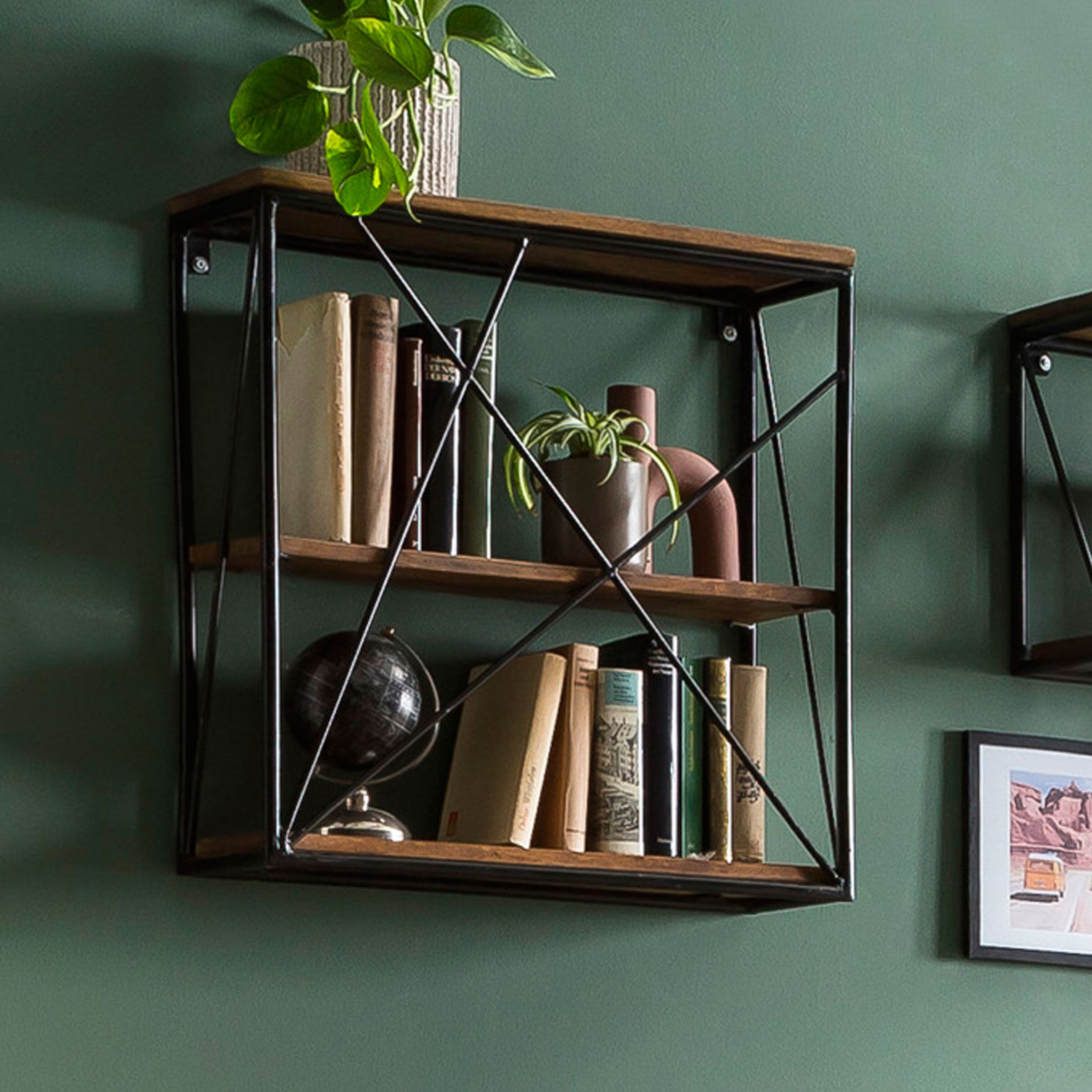 Tom Tailor Wandrek Lashieka Mangohout en metaal, 62 x 60cm - Bruin - 4055195128301