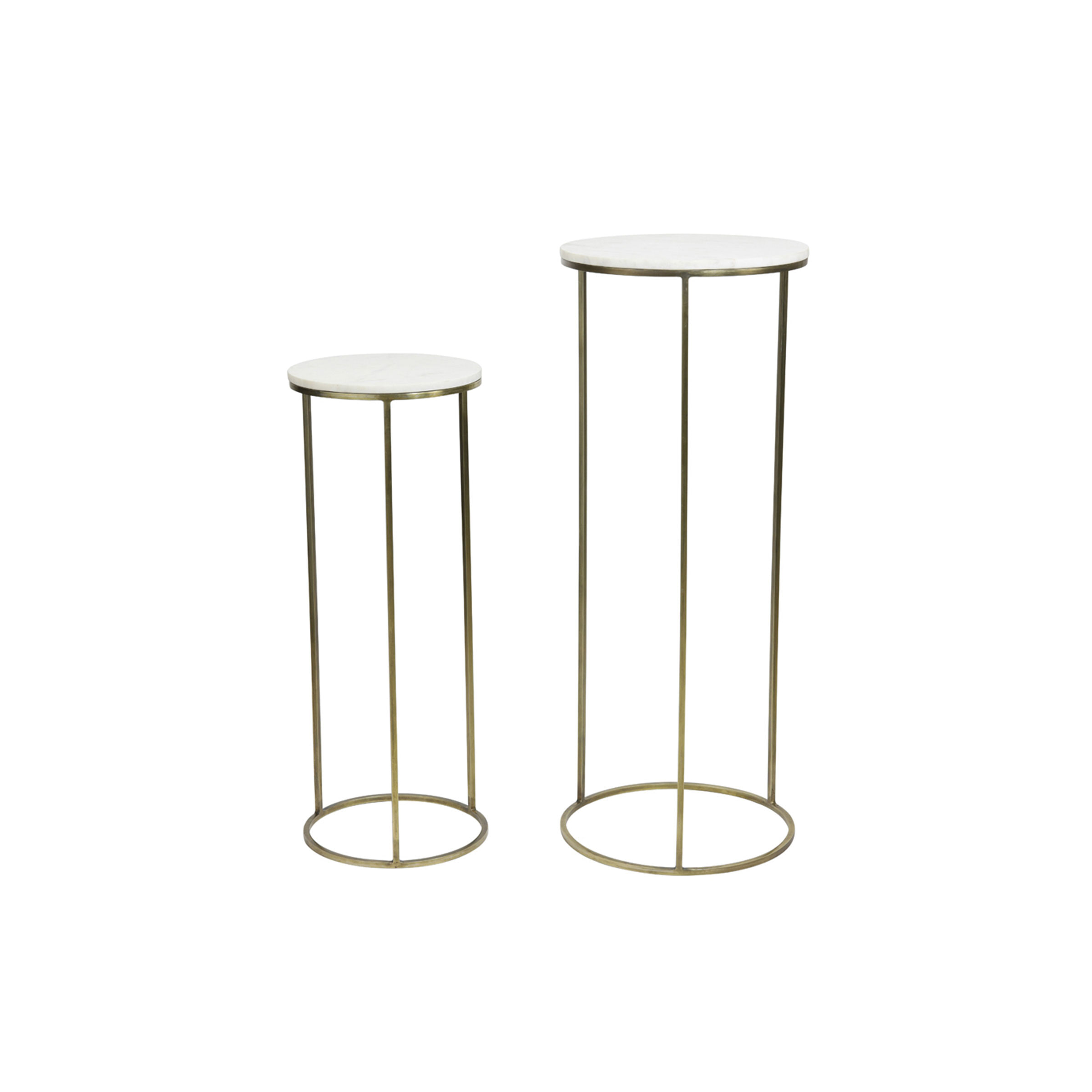 Light & Living Zuil Ricardo Set van 2 stuks - Wit - Rond - 8717807612726