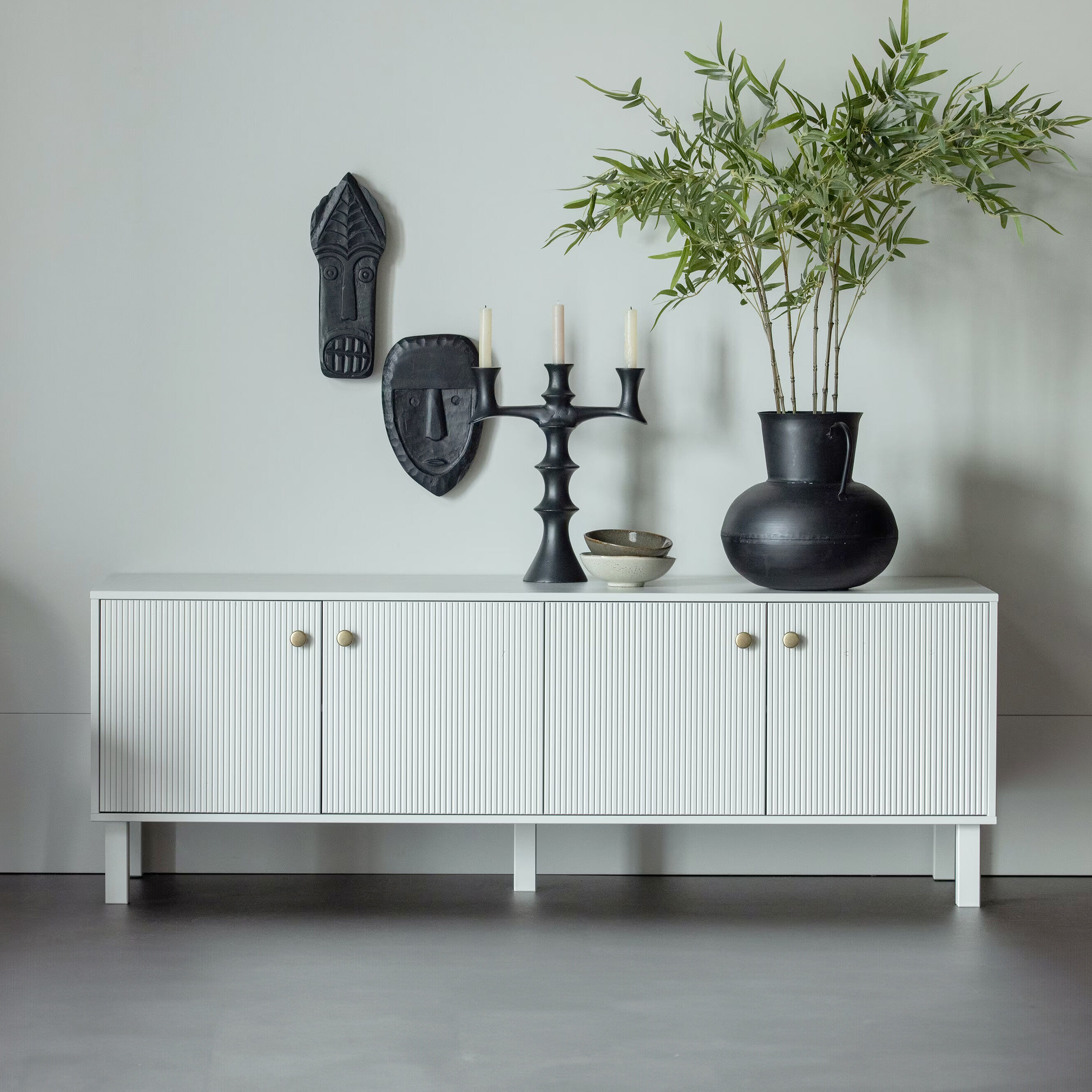 WOOOD TV-meubel Madu 160cm - Wolkengrijs - 8714713147816