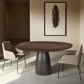 Brix Organische Eettafel Marron Mangohout, 140cm - Espresso - 7439613574531