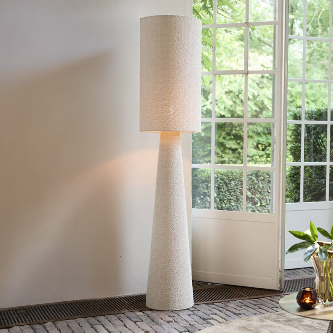 Light & Living Vloerlamp Micky Bouclé, 180cm - Zand - 8717807761158