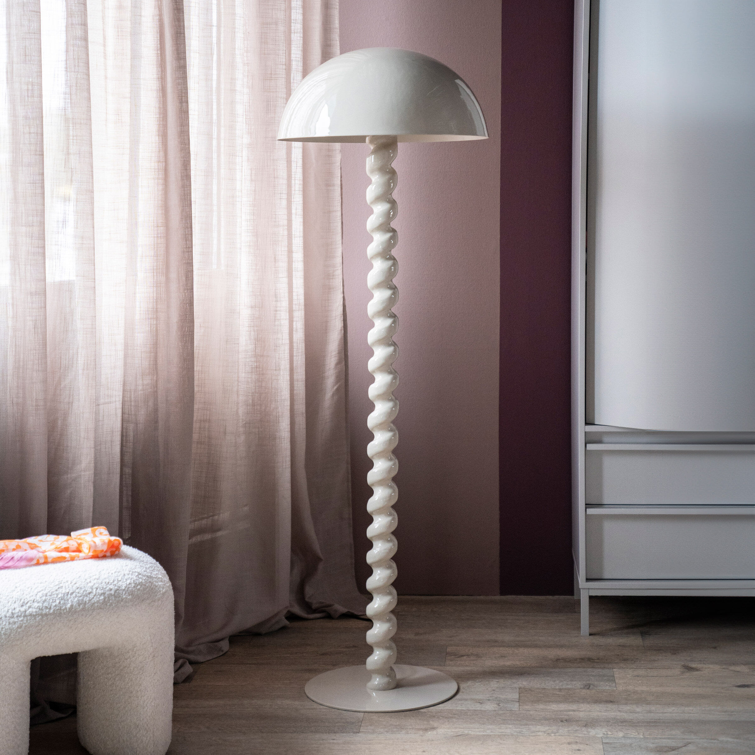 By-Boo Vloerlamp Luox 150cm hoog - Beige - 8720874591283