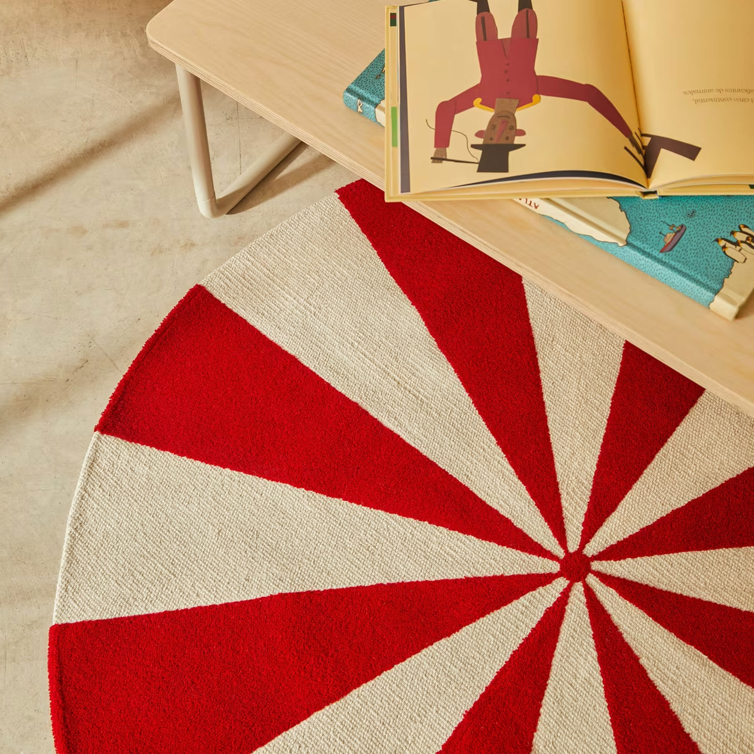 Kave Home Rond Vloerkleed Wirla 100cm - Rood - 8433840956039