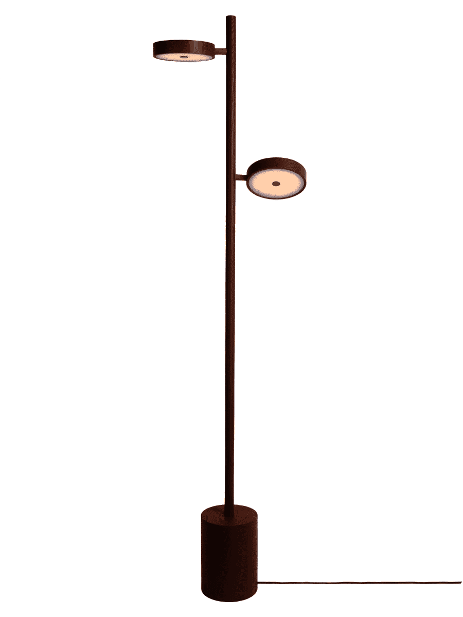 GOOD&MOJO Vloerlamp Okinawa Essenhout, 2-lamps - Bruin - 8716248100380