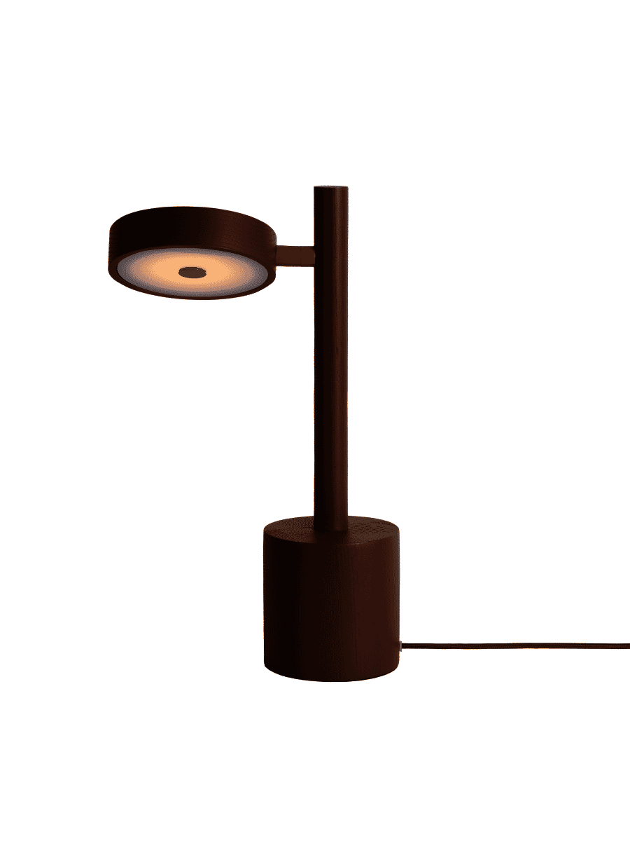 GOOD&MOJO Tafellamp Okinawa Essenhout, 35cm - Bruin - 8716248100410