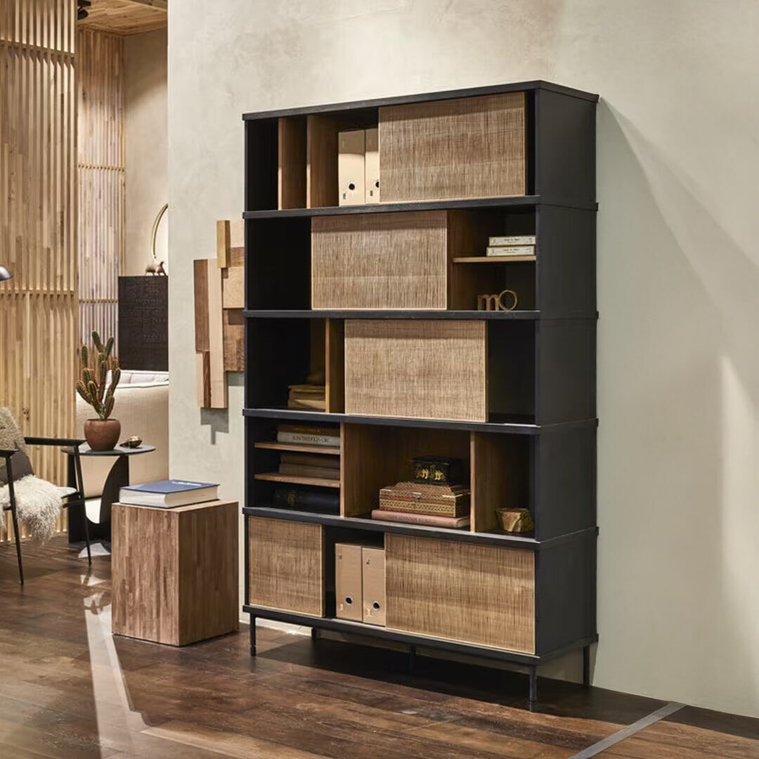 Ethnicraft Wandkast Oscar Teakhout, 195 x 120cm - Bruin - 5404023607102