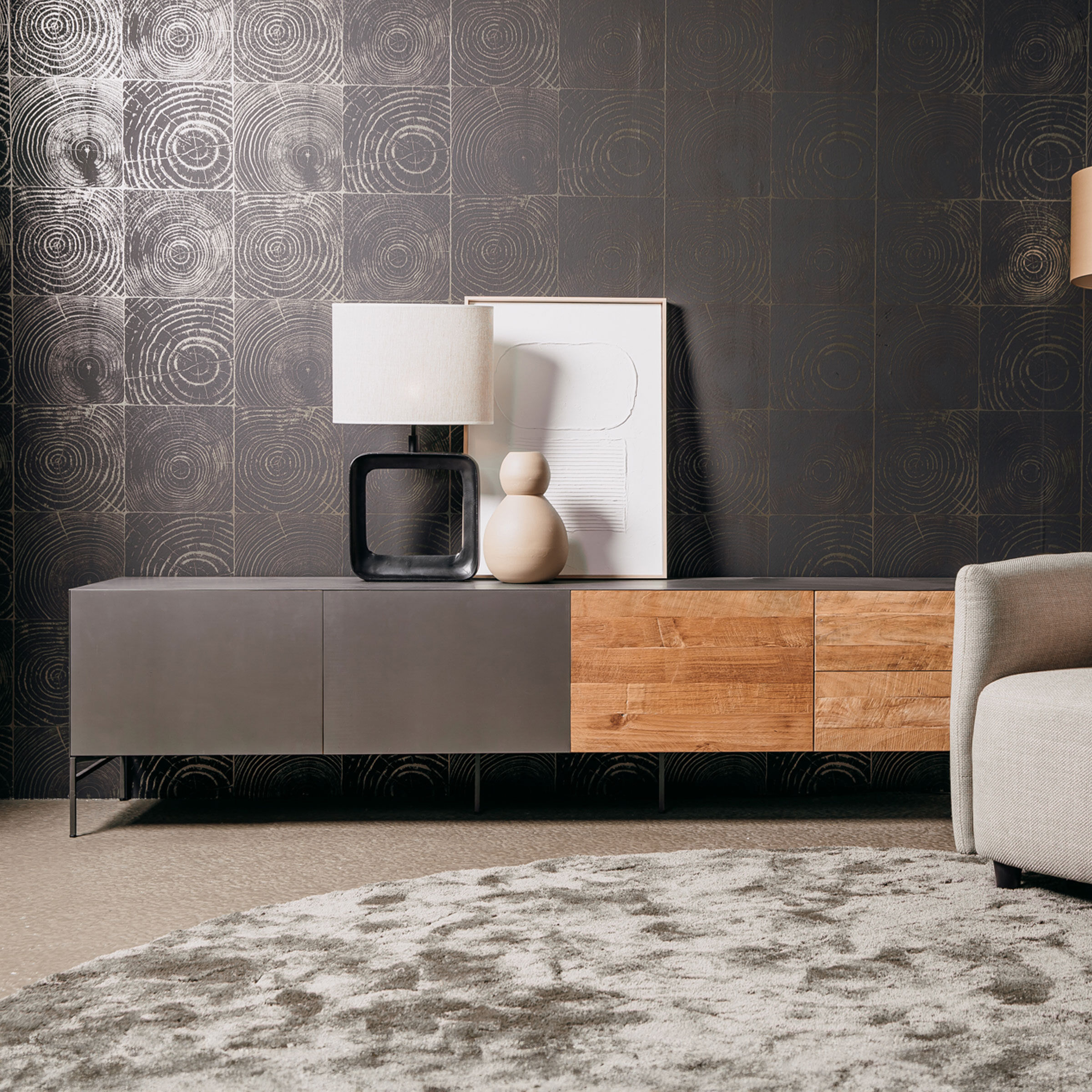 Tower Living TV-meubel Pandora 220cm - Hout,Metaal - 9503543515617