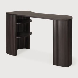 Ethnicraft Organisch Bureau Roller Max Gevernist Mahoniehout, 137 x 52cm - Donkerbruin - 5404023622778
