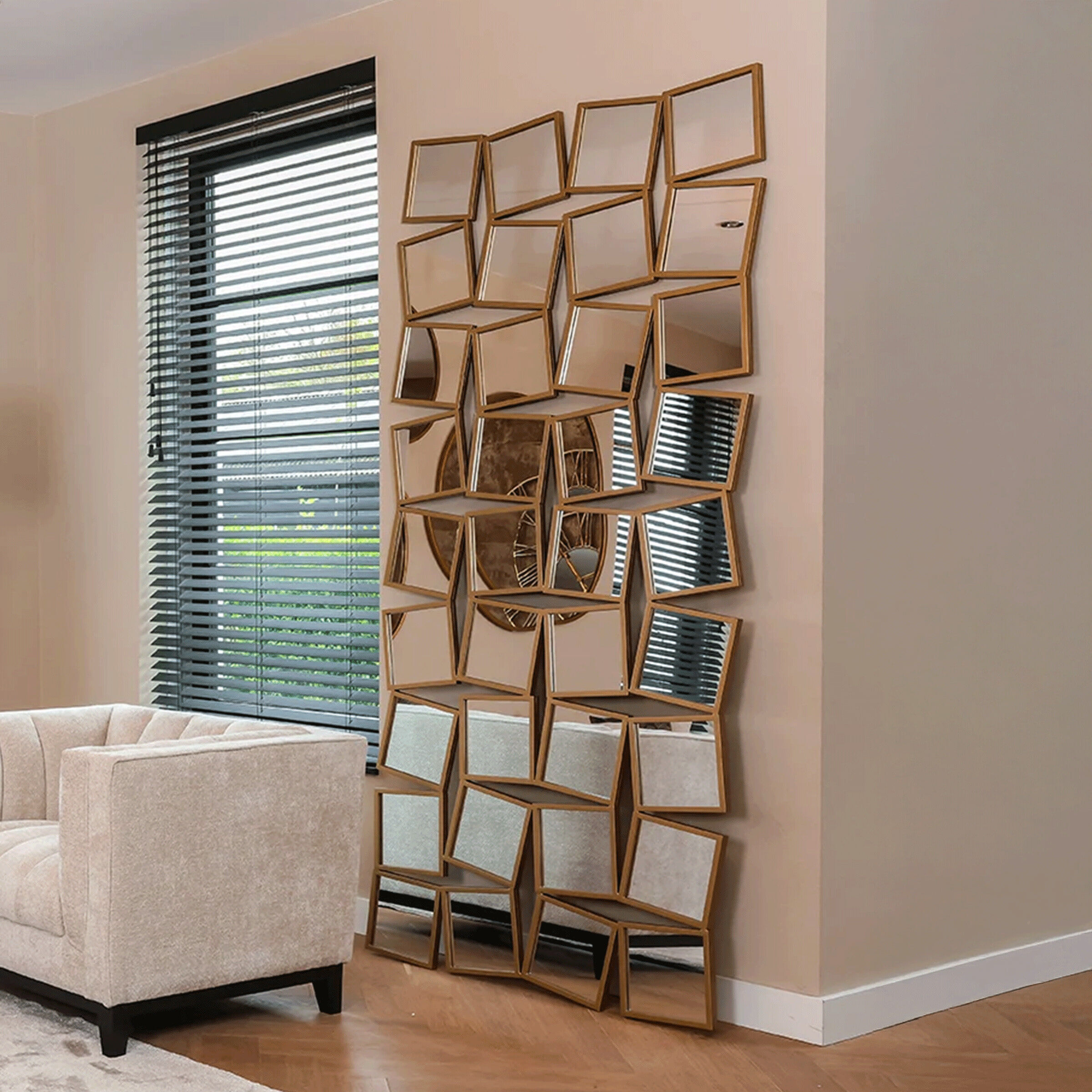 Richmond Spiegel Badia 250 x 112cm - Goud - 8721009400777