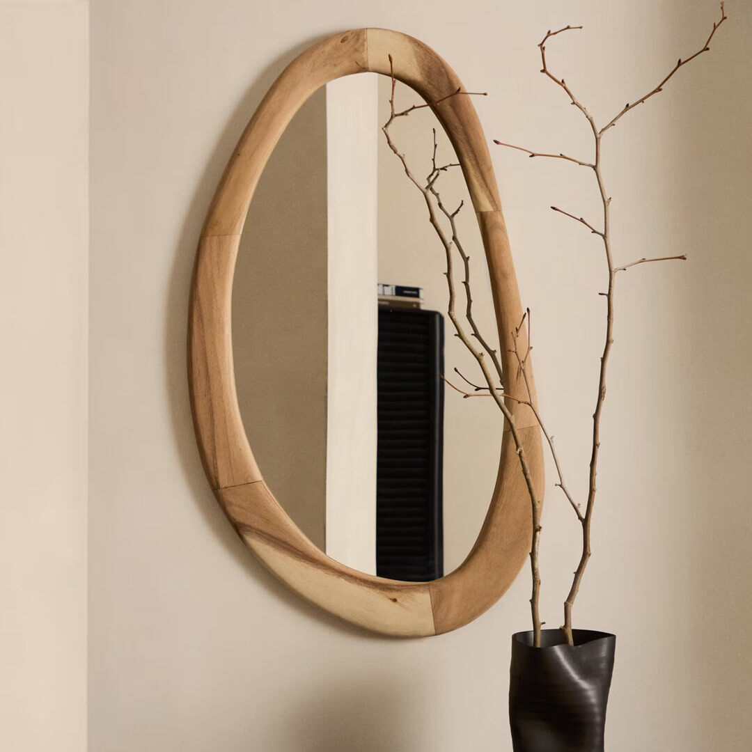 Kave Home Organische Spiegel Selem Mungurhout, 107 x 60cm - Japandi - 8433840894959