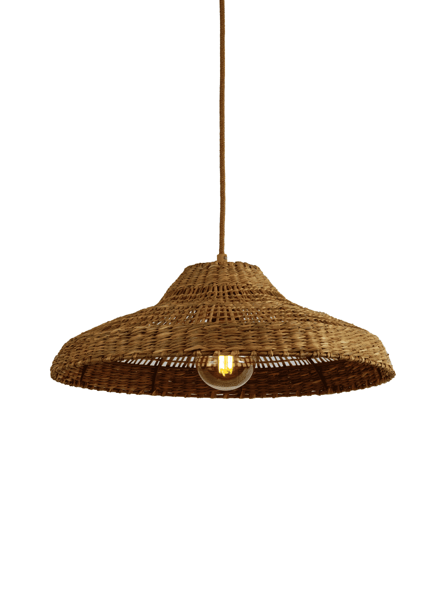GOOD&MOJO Hanglamp Santorini Zeegras, 60cm - Naturel - 8716248101042