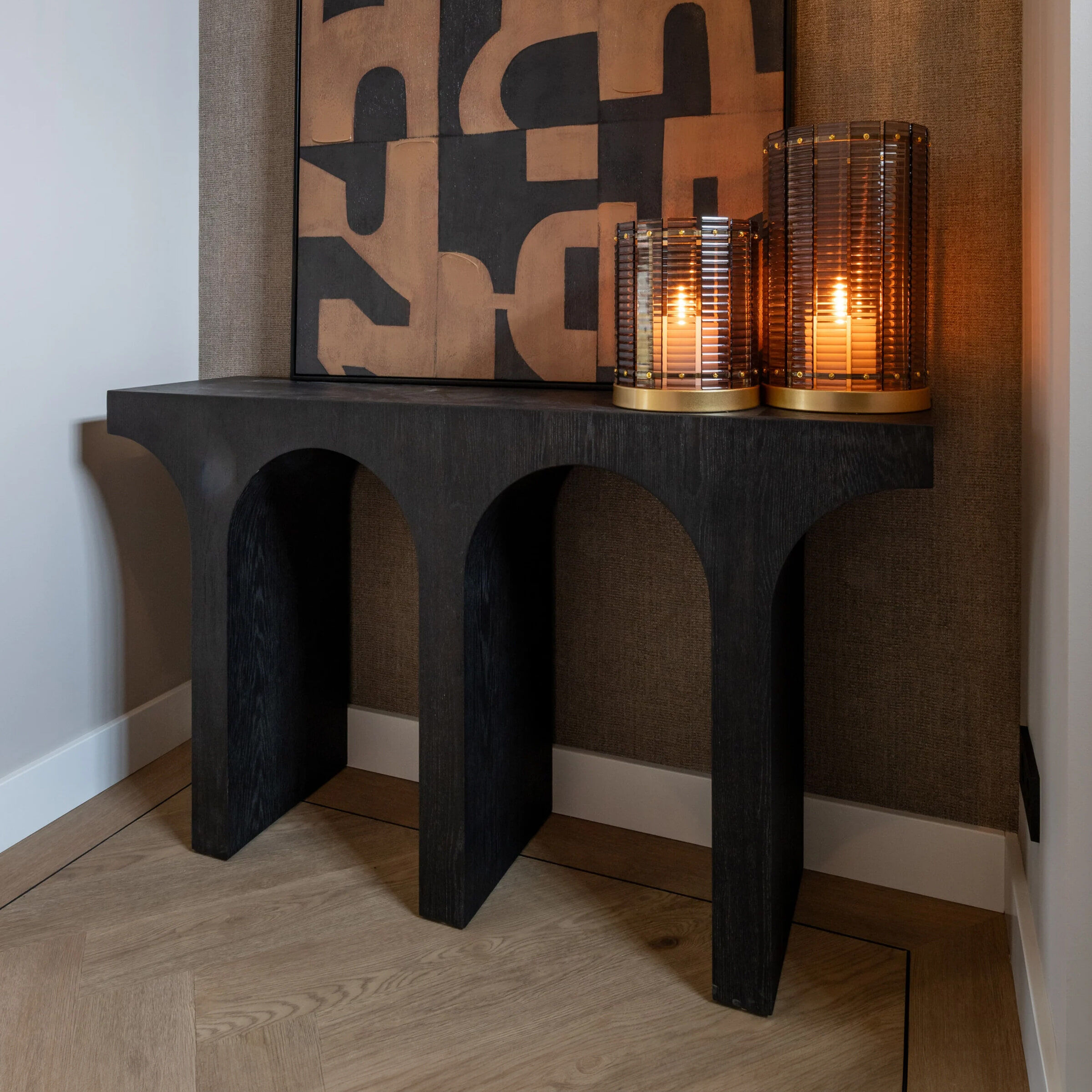 Richmond Sidetable Ashford Eiken, 140cm - Donkerbruin - 8721009422342