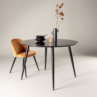 Nohr Ronde Eettafel Shaindy MDF, 115cm - Zwart - 7350107089136