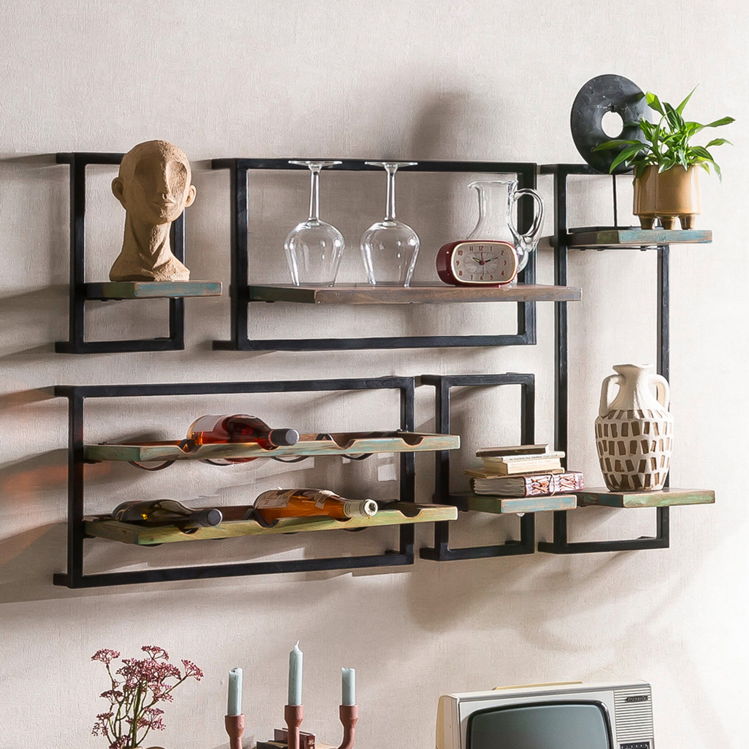 Artistiq Wandrek Shakim Set van 5 stuks - Bruin - 4055195910111