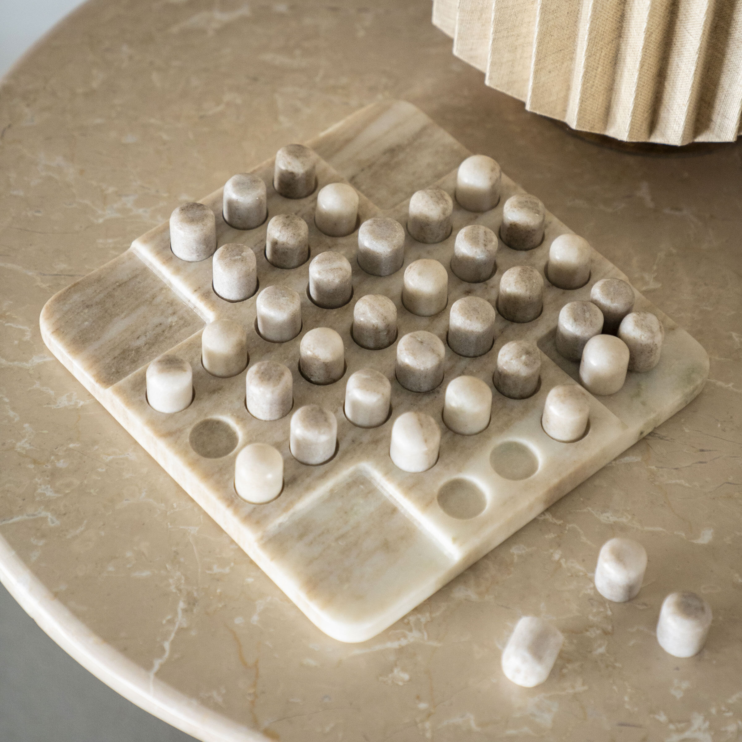 By-Boo Ornament Solitaire Marmer - Beige - 8720874590620