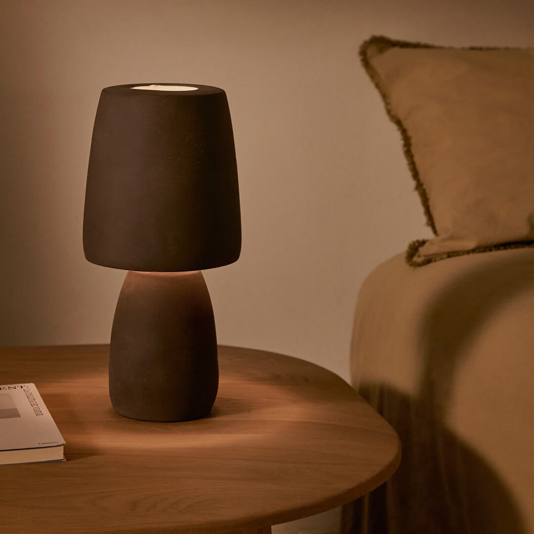 Kave Home Tafellamp Tandy Terracotta, 30cm - Bruin - 8433840940007