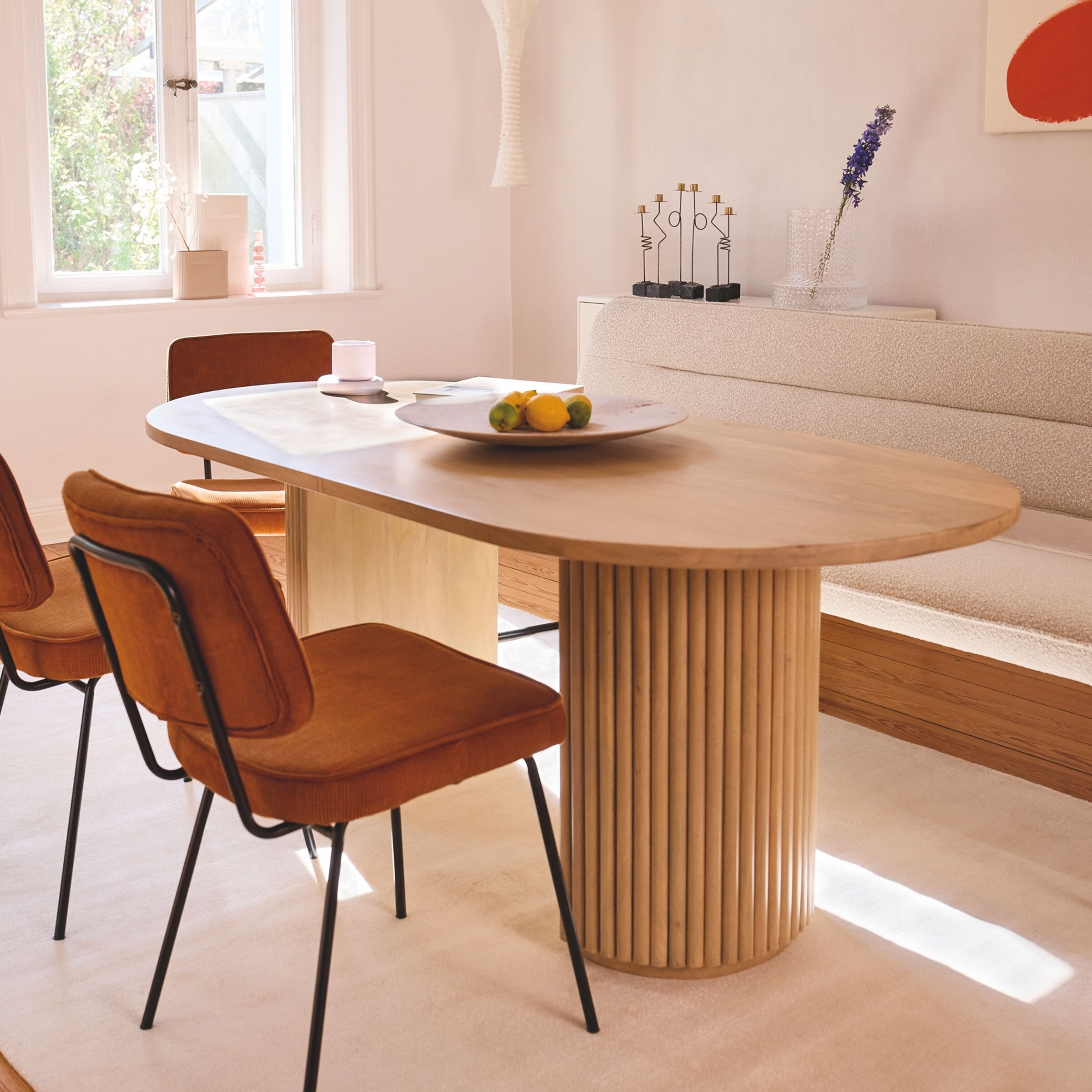 Tom Tailor Ovale Eettafel Tessica Mangohout, 180 x 90cm - Bruin - Ovaal - 4055195128233