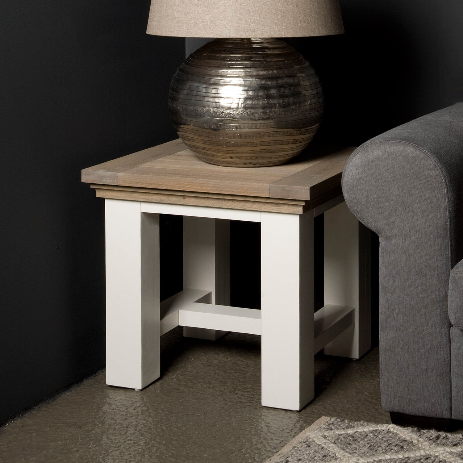 Tower Living Bijzettafel Parma - wit - Vierkant - 9506595638426