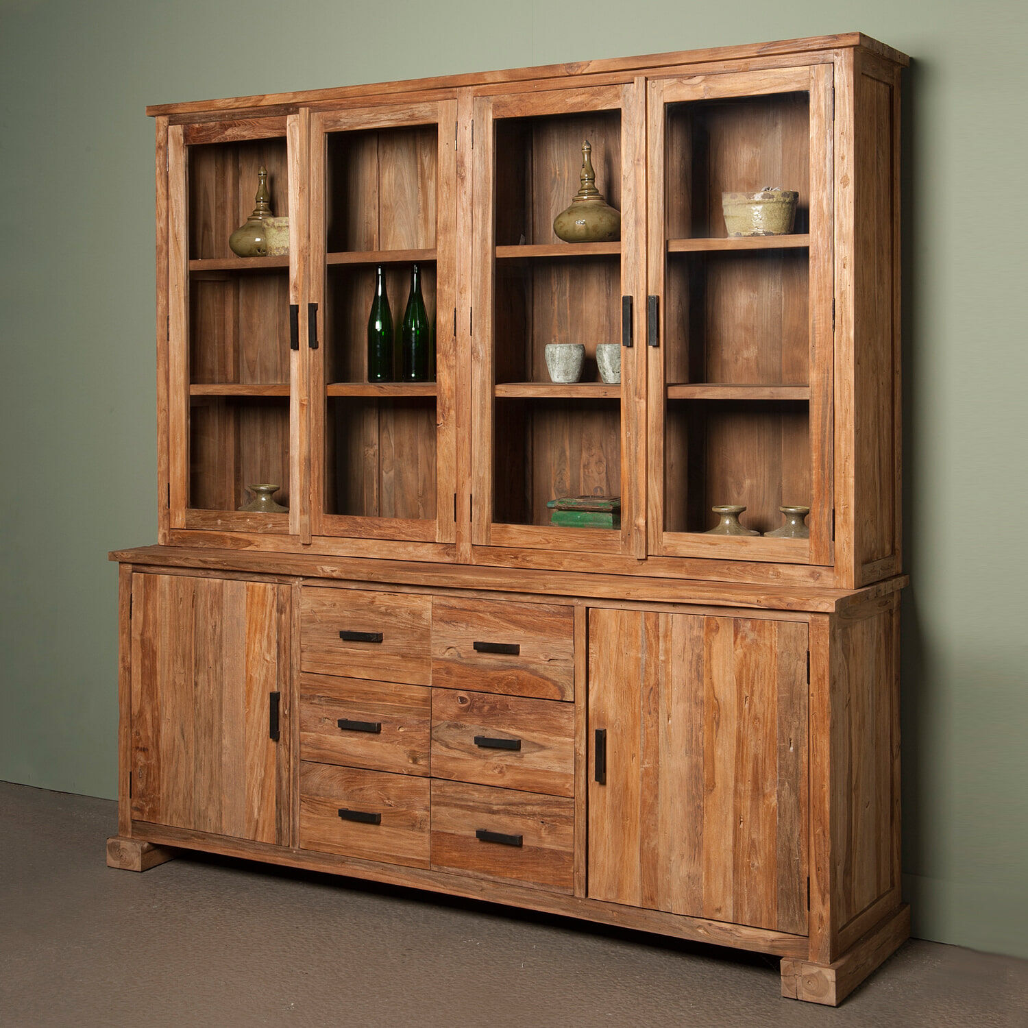 Tower Living Buffetkast Lorenzo met 6 deuren en 6 laden - Bruin - 9502512397537