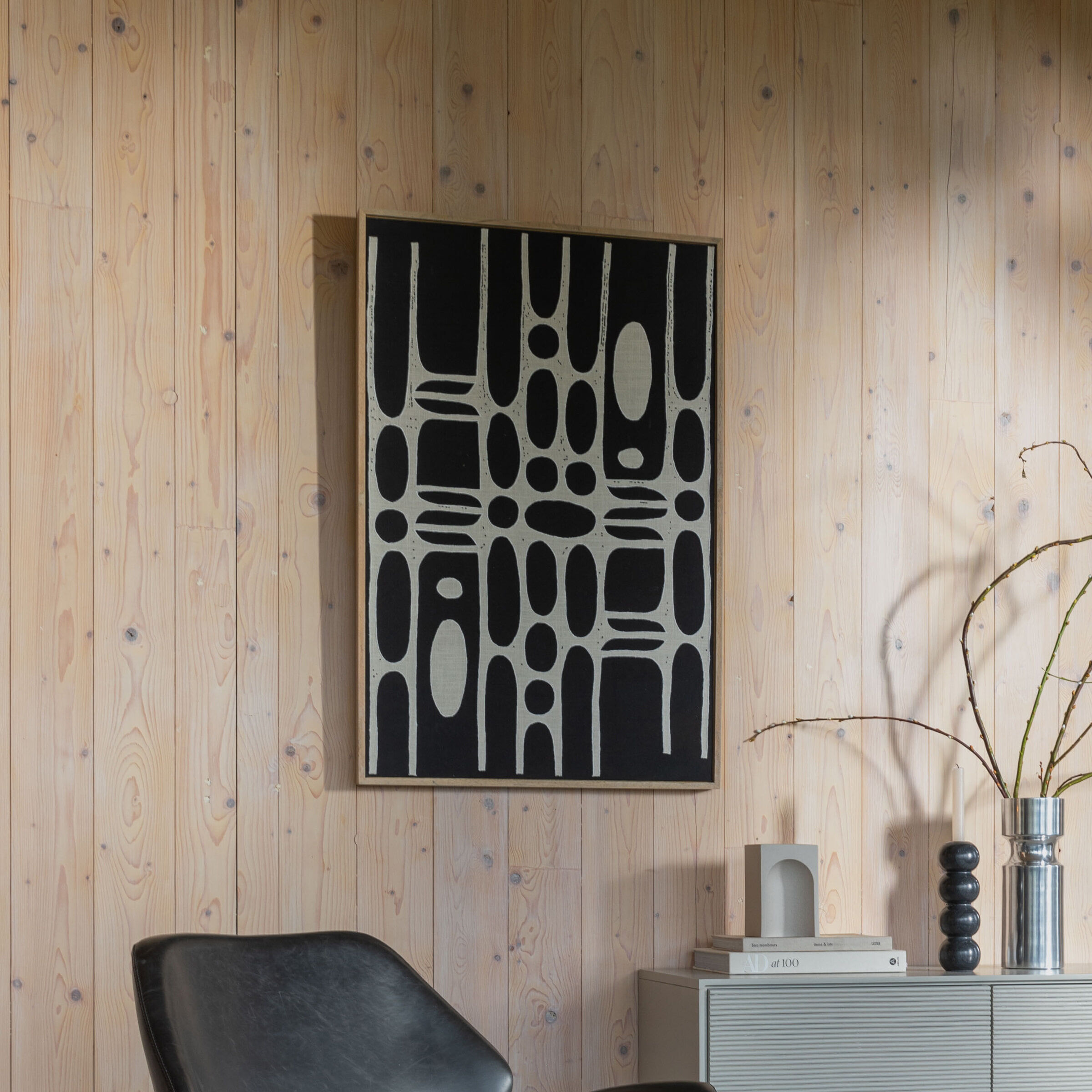 Zuiver Wanddecoratie Halo 104 x 68cm - Zwart - 8718548084926