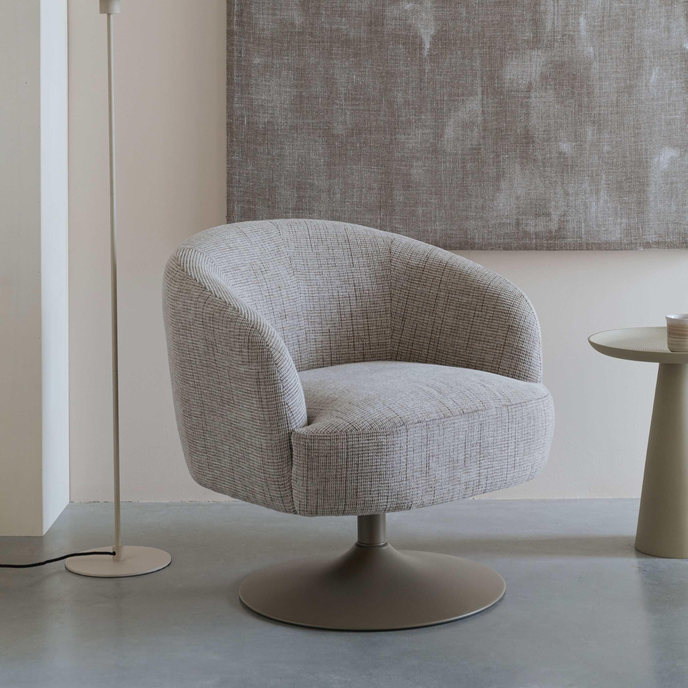 ZILT Draaifauteuil Sherra Geweven stof - Beige - 9502167435431