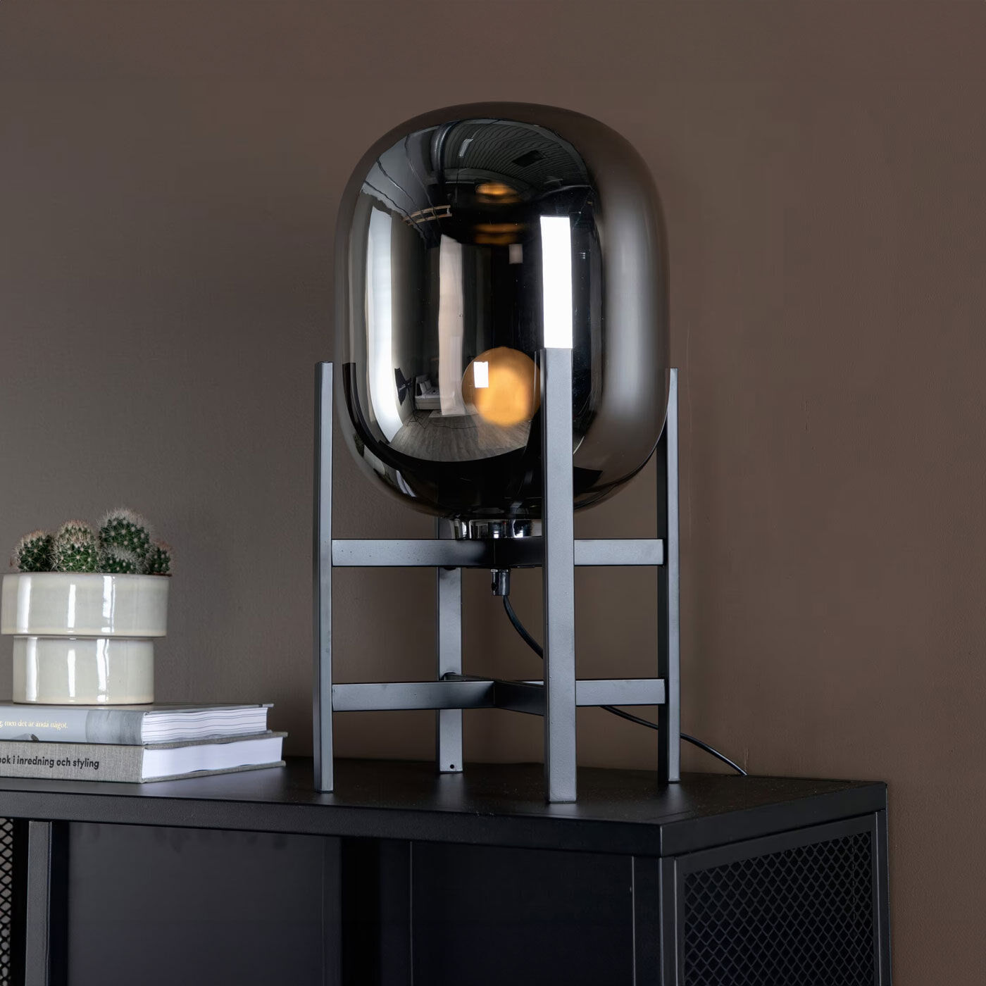 Nohr Tafellamp Syed Glas - Zwart - 7350118412565