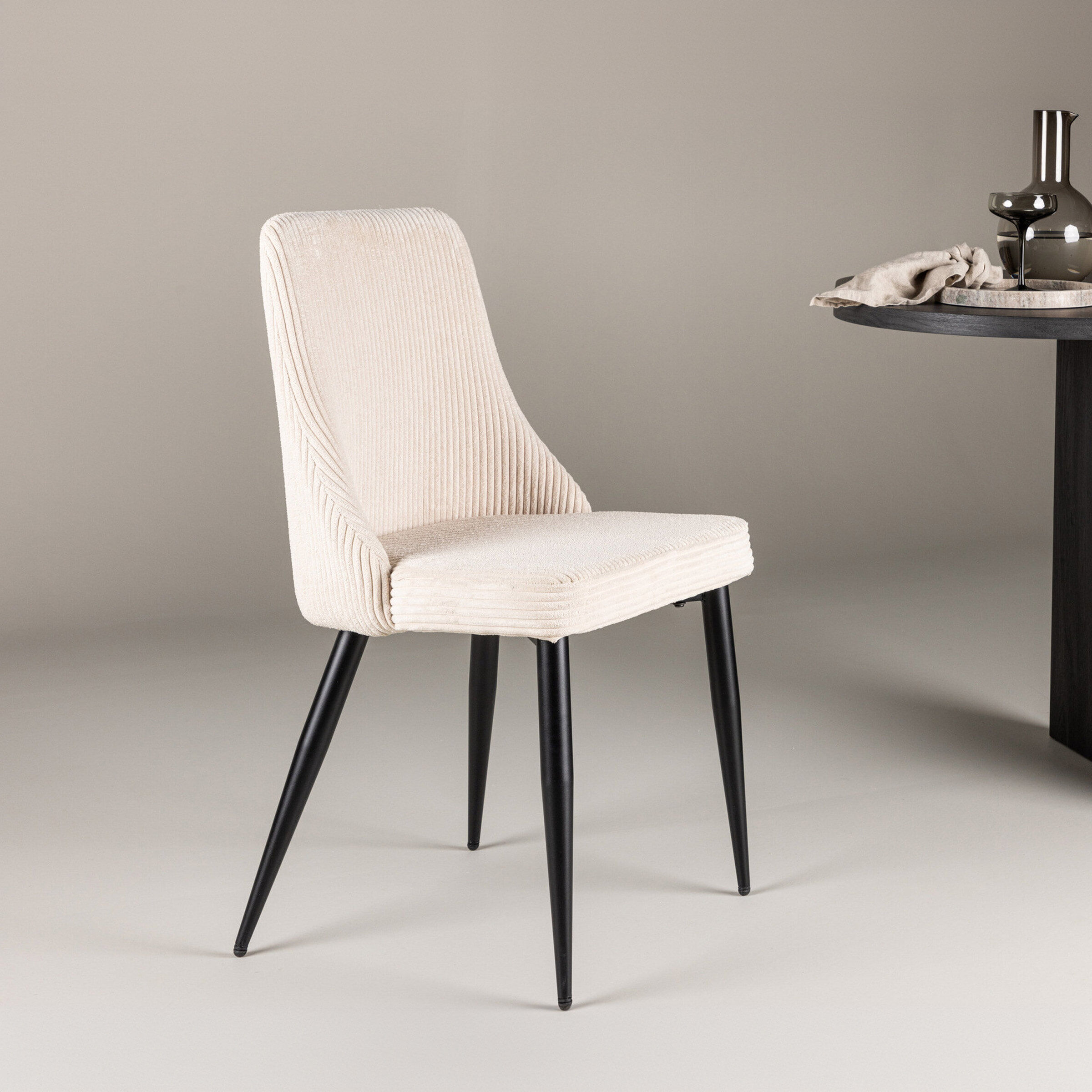 Nohr Eetkamerstoel Alexys Rib - Beige - 7340220822901