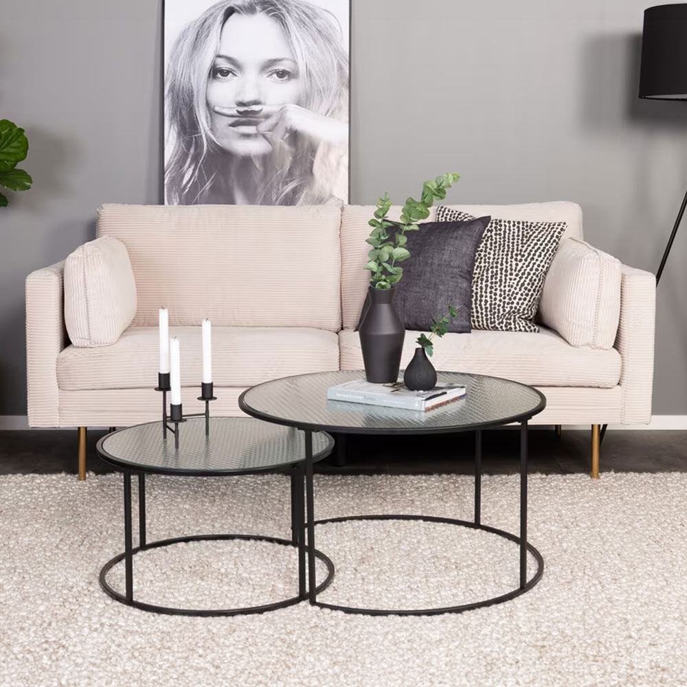 Nohr 3-zits Bank Tylan Rib - Beige - 7350107087477